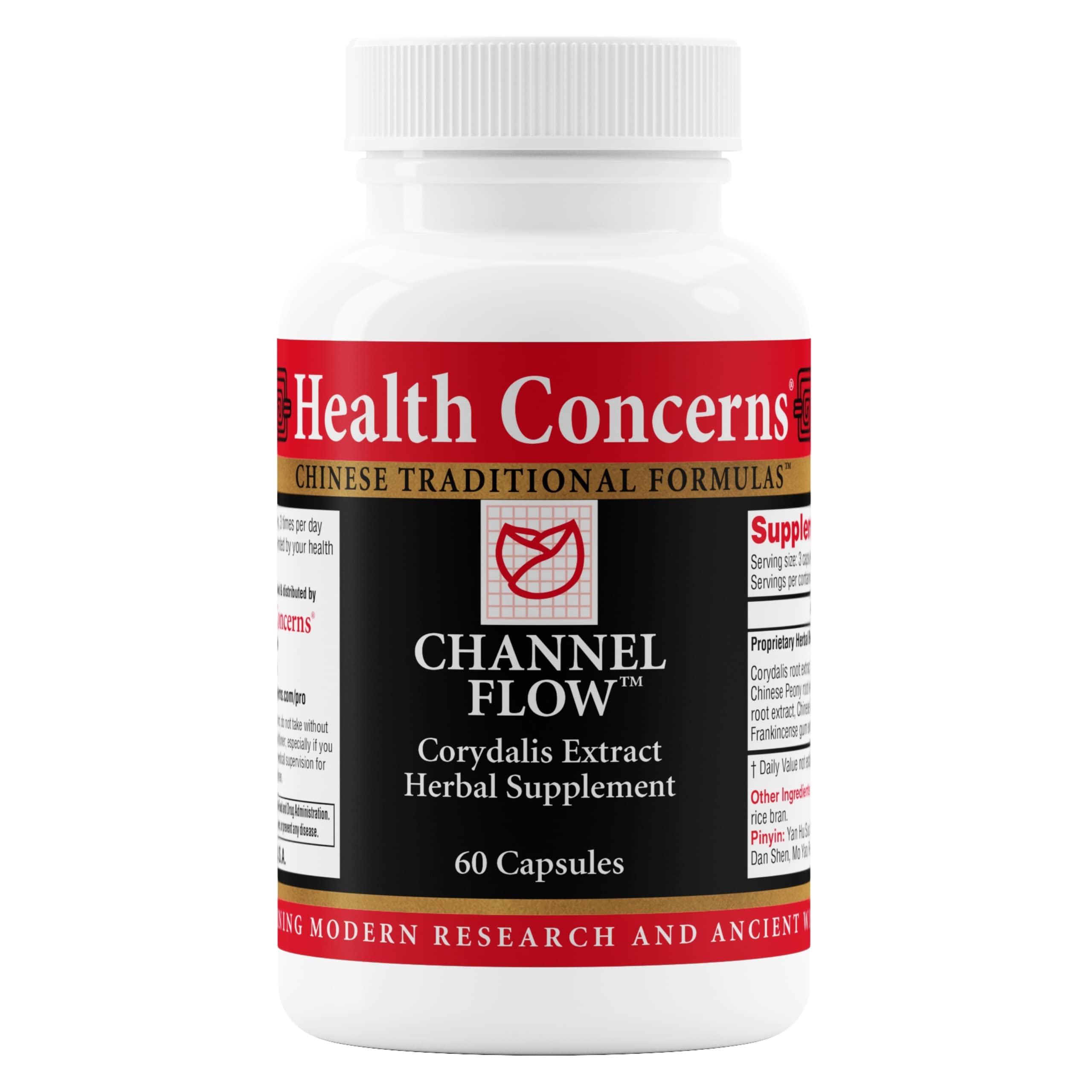 Health Concerns Channel Flow – Muscle Relaxation & Pain Support Supplement for Men & Women – Corydalis Root Extract – Chinese Herbal Formula for Headaches, Joint & Menstrual Discomfort – 60 Capsules Health Concerns uk supplements