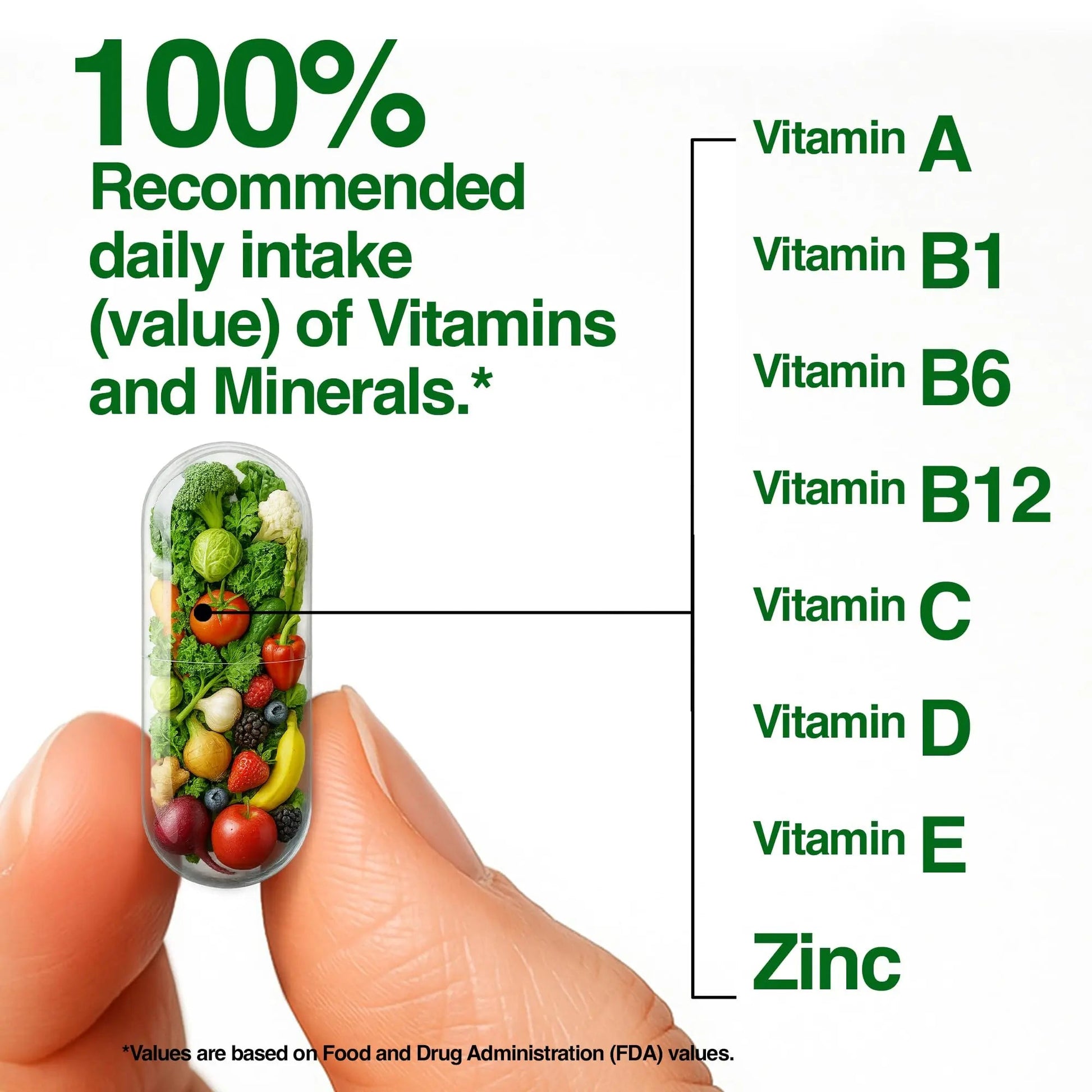FeelGood Superfoods Vita Fruits and Veggies Capsules - 25 Superfood Ingredients, Fruit and Vegetable Multivitamin, 60 Count FeelGood Superfoods uk supplements