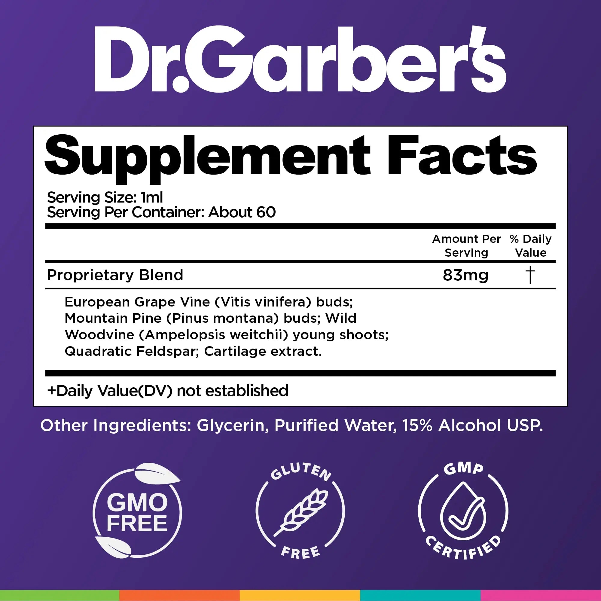 Dr. Garber's Natural Solutions Joint Health Oral Drops - Gemmotherapy Liquid Supplement for Healthy Joint Support & Function, Joint Repair, and Improved Mobility & Flexibility - 60ml DR.GARBER'S uk supplements
