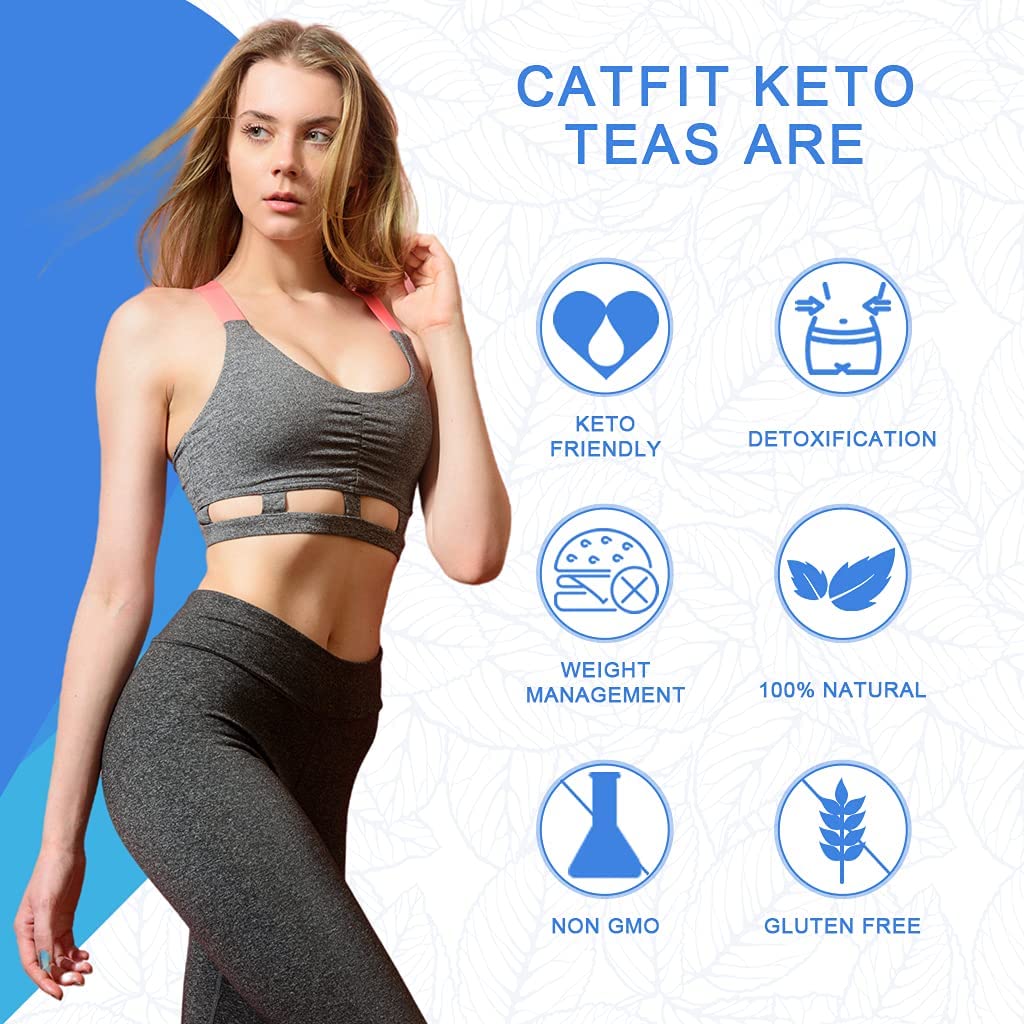Catfit Keto Detox Tea for Belly Fat and Colon Cleanse - All Natural Detox and Cleanse Catfit uk supplements