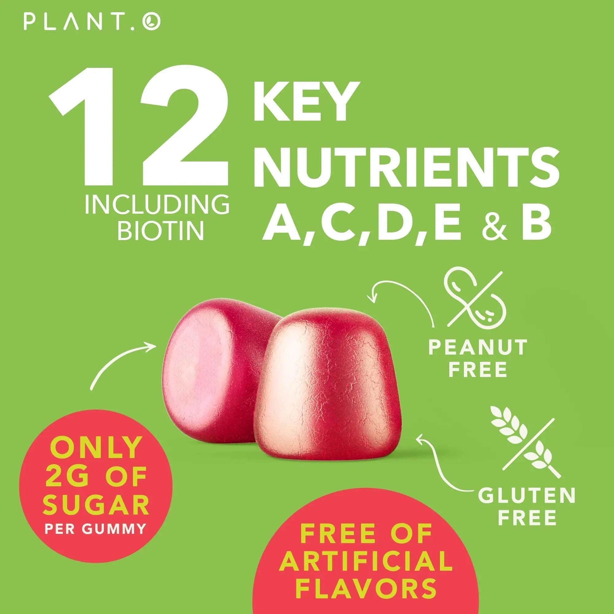 Complete Multivitamin Gummies for Adults – All-in-One Blend of Vitamin A B C D E Zinc and Biotin - Adult Vitamin Gummy for Energy and Immunity PLANT.O NUTRITION uk supplements