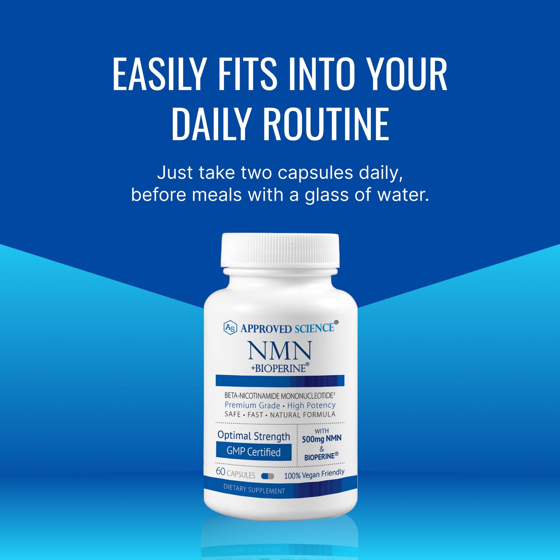Approved Science NMN - 500mg Stable NMN - Cellular Energy, Healthy Aging - Pack of 1 - Made in USA - Vegan Approved Science uk supplements