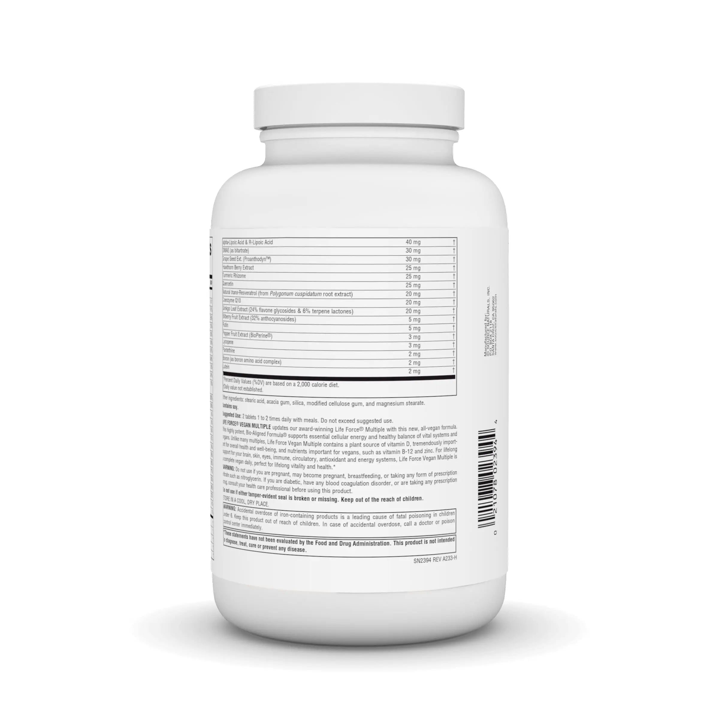 Source Naturals Vegan True Vegan Force Multiple, Advanced Energy Formula for Vegans* - 180 Tablets Source Naturals uk supplements