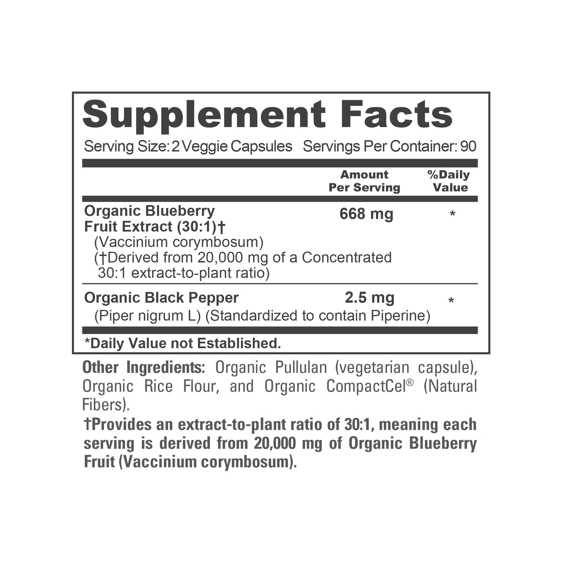 NusaPure Blueberry Concentrate 30:1 Extract, 667 mg Equivalent to 20,000 mg 180 Veg Caps Suitable for Vegetarian, Vegan, Non-GMO NusaPure uk supplements