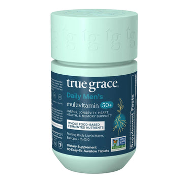 True Grace Daily Men’s Multivitamin 50+ - 60 Easy-to-Swallow Tablets - Immune, Energy, Longevity & Memory Support True Grace uk supplements
