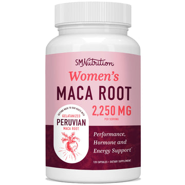 Organic Maca Root Capsules for Women | 2250MG Extra Strength | Red, Black & Yellow SMNutrition uk supplements