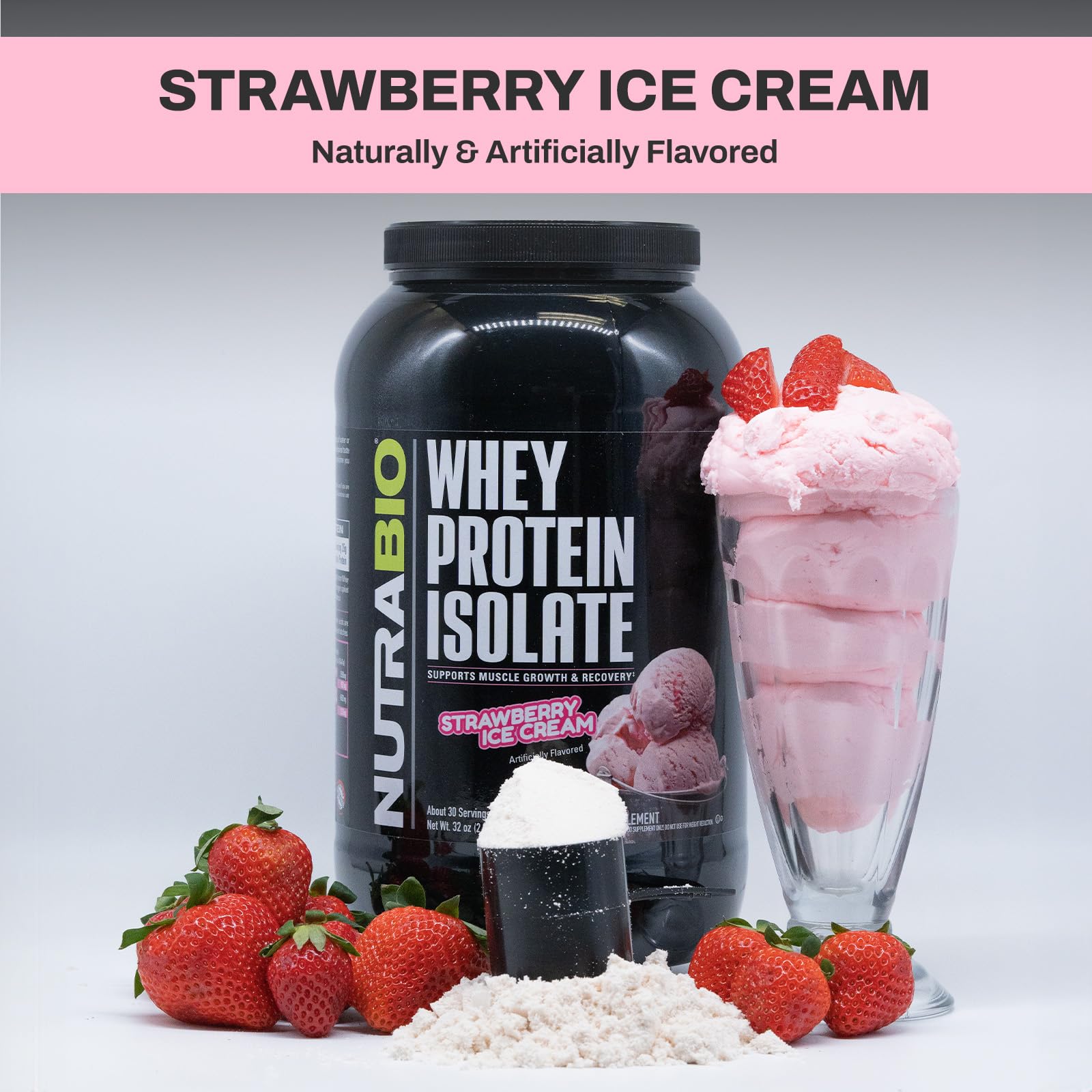 NutraBio Whey Protein Isolate Supplement – 25g of Protein Per Scoop with Complete NutraBio uk supplements