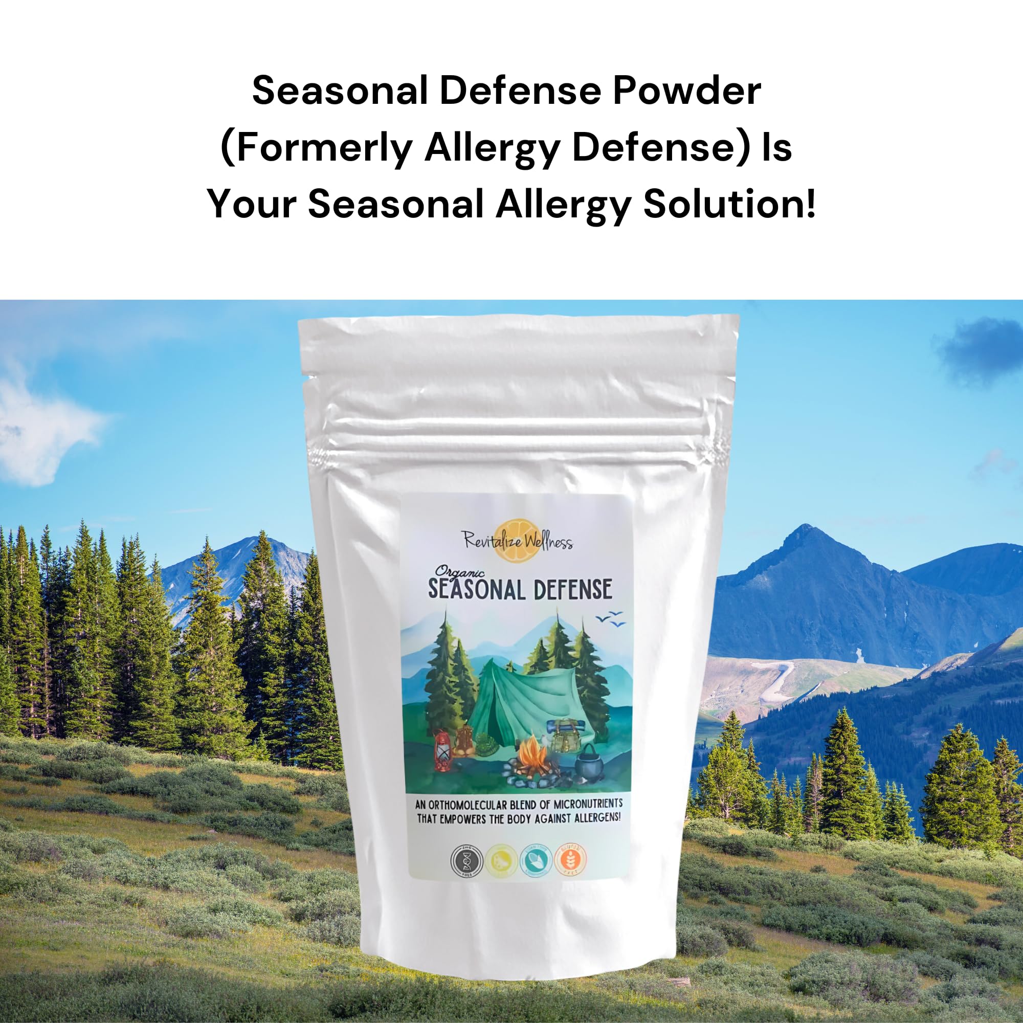 Revitalize Wellness Organic Seasonal Defense Powder Formerly Allergy Defense | Bromelain, Vitamin B3, Vitamin C, Quercetin, and NAC | No Sugar Added | Fruit Punch Flavor | 30 Servings Revitalize Wellness uk supplements