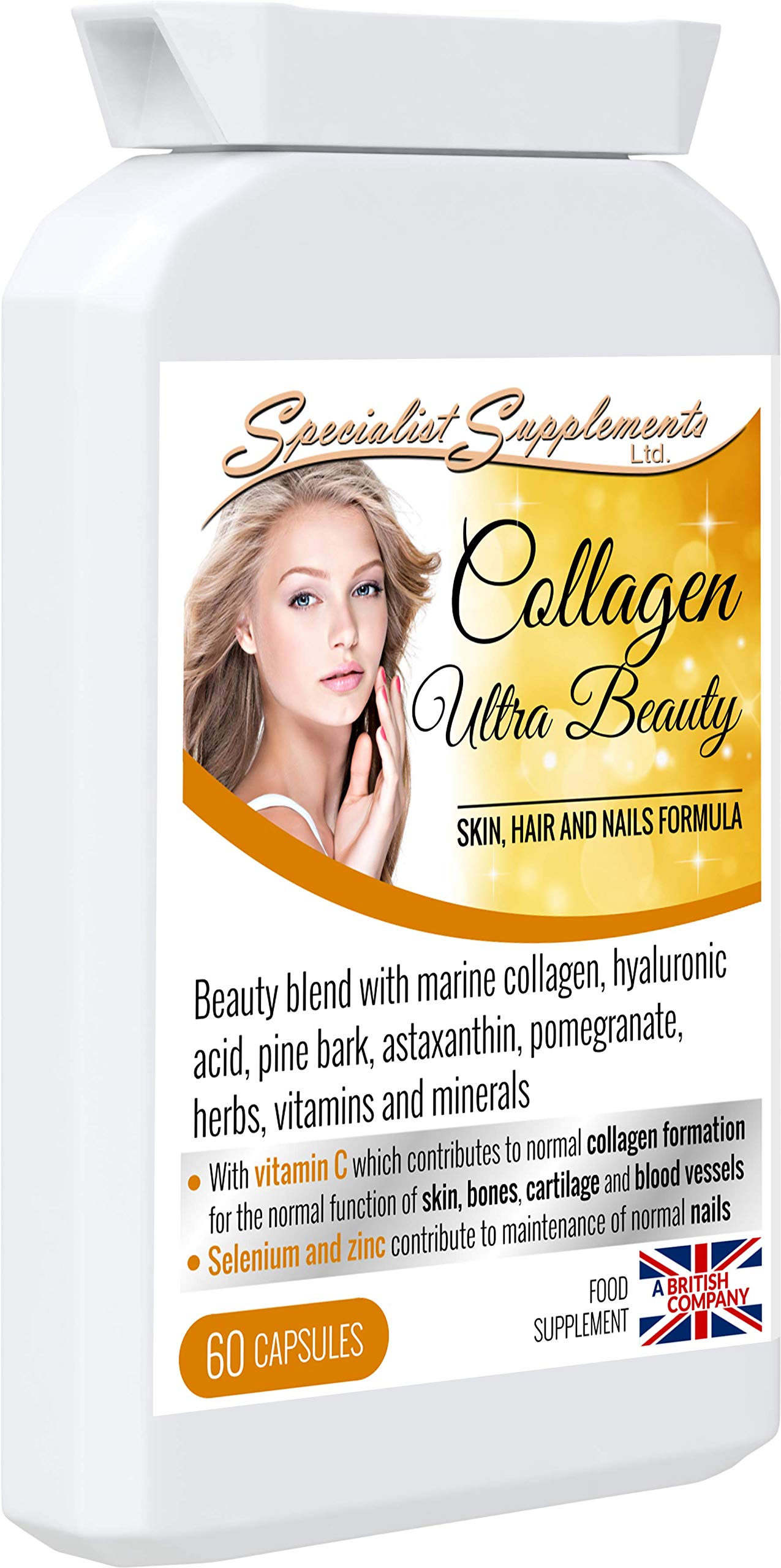 Specialist Supplements Collagen Ultra Beauty Marine Collagen, Hyaluronic Acid, Vitamin, Mineral Specialist Supplements uk supplements