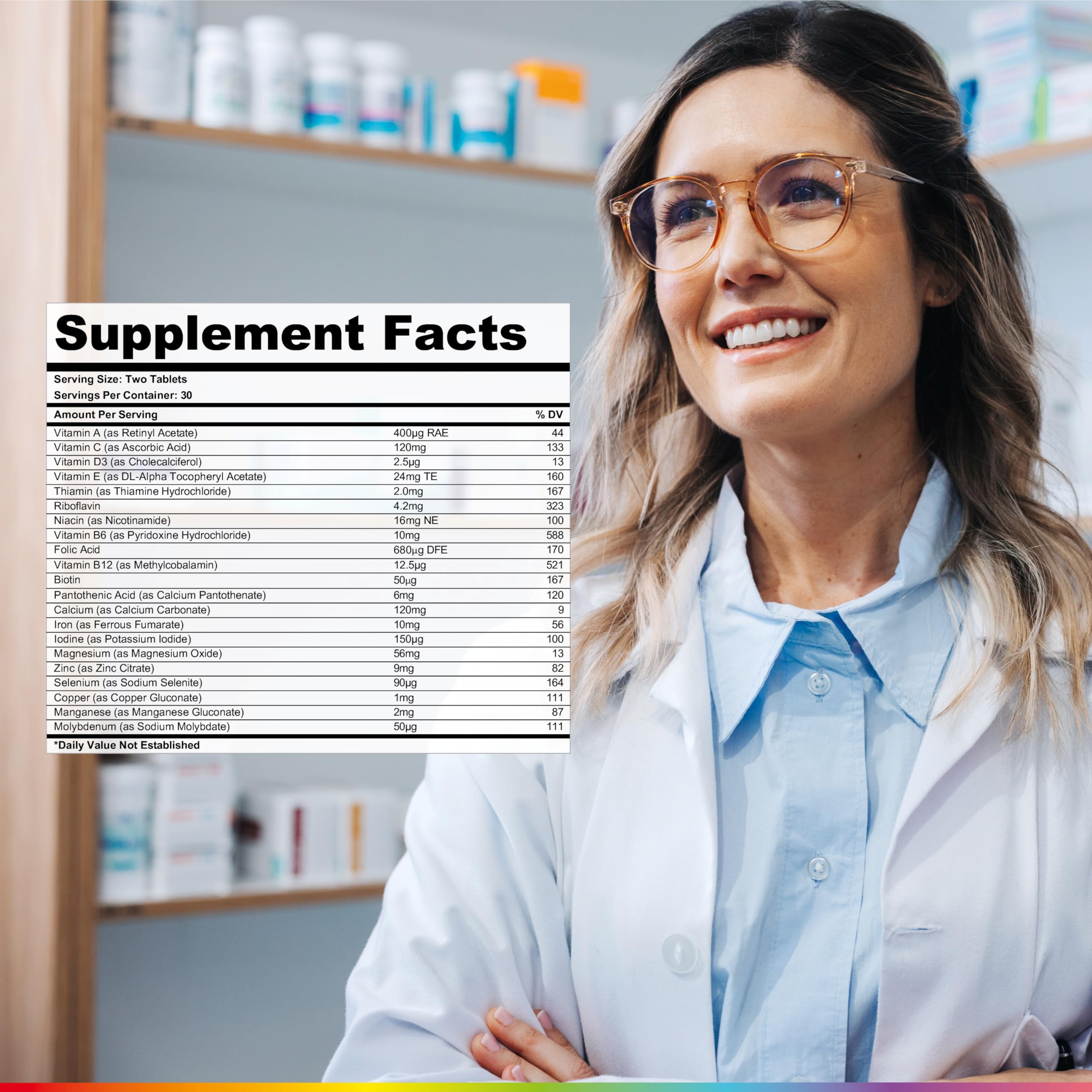 Health & Her Multivitamin Supplement for Women Taking Birth Control - Nutrition Support - 1 Month Supply, 60 Tablets - Vegan & Gluten Free Health and Her uk supplements