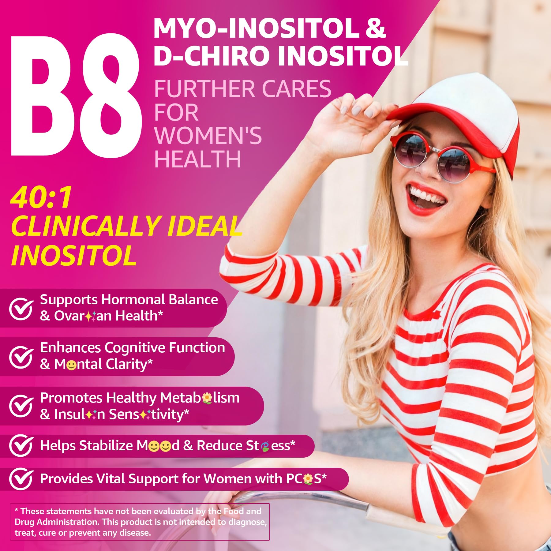 Myo-Inositol & D-Chiro Ideal 40:1, Inositol + Omega-3(3:1) Gummies, Hormone Balance for Women | Sugar Free Inositol Gummies w/Omega 3 DHA:EPA (3:1), Inositol Supplement for Cycle Health, Vegan, 60 Ct EnvyCure uk supplements