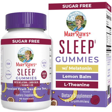 MaryRuth Organics Melatonin 5mg Sleep Gummy with L-Theanine | Lemon Balm | Vitamin B6 | Sugar-Free | Relaxation | Vegan | Non-GMO | Gluten Free | 60 Count MARYRUTH'S uk supplements