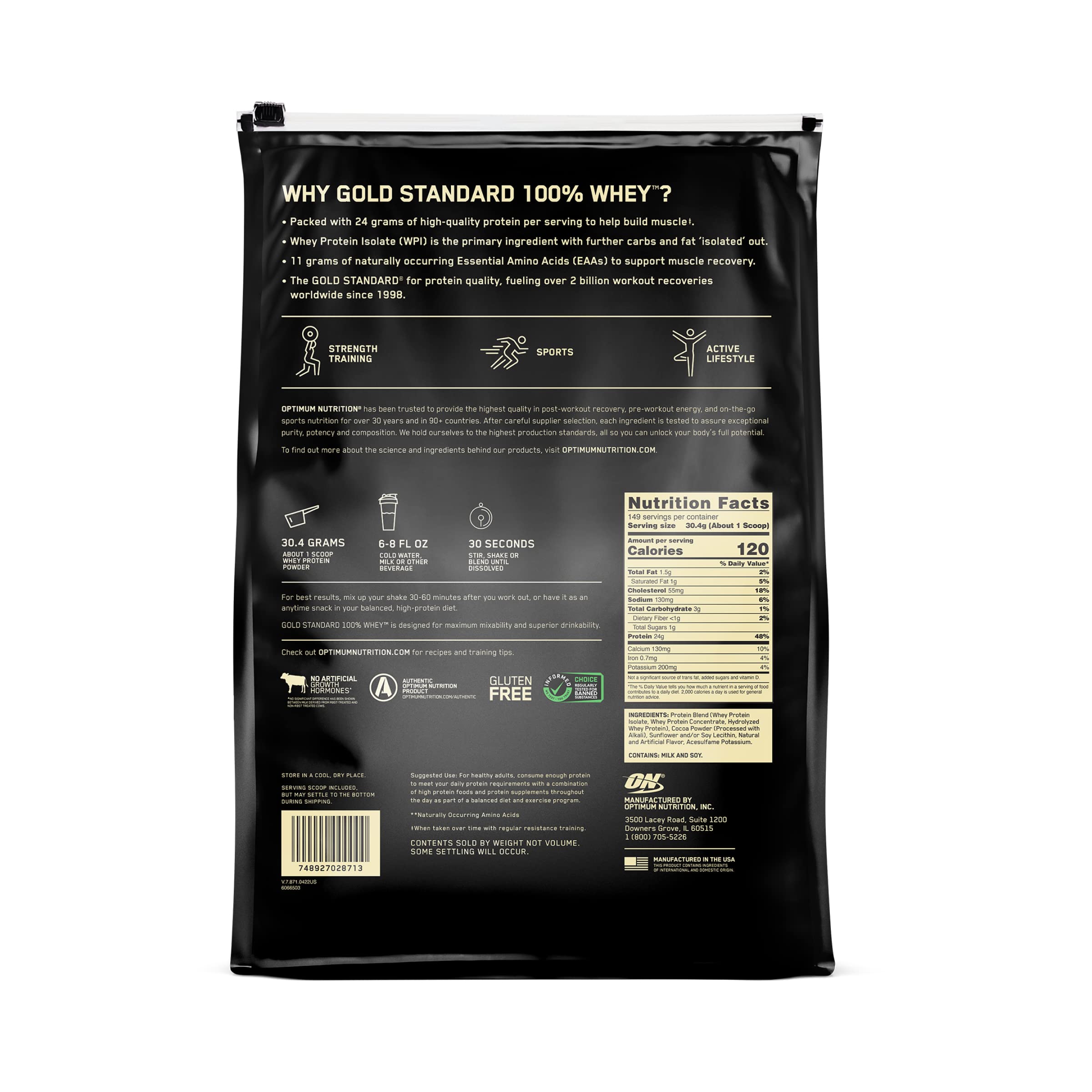 Optimum Nutrition Gold Standard 100% Whey Protein Powder, Double Rich Chocolate Optimum Nutrition uk supplements