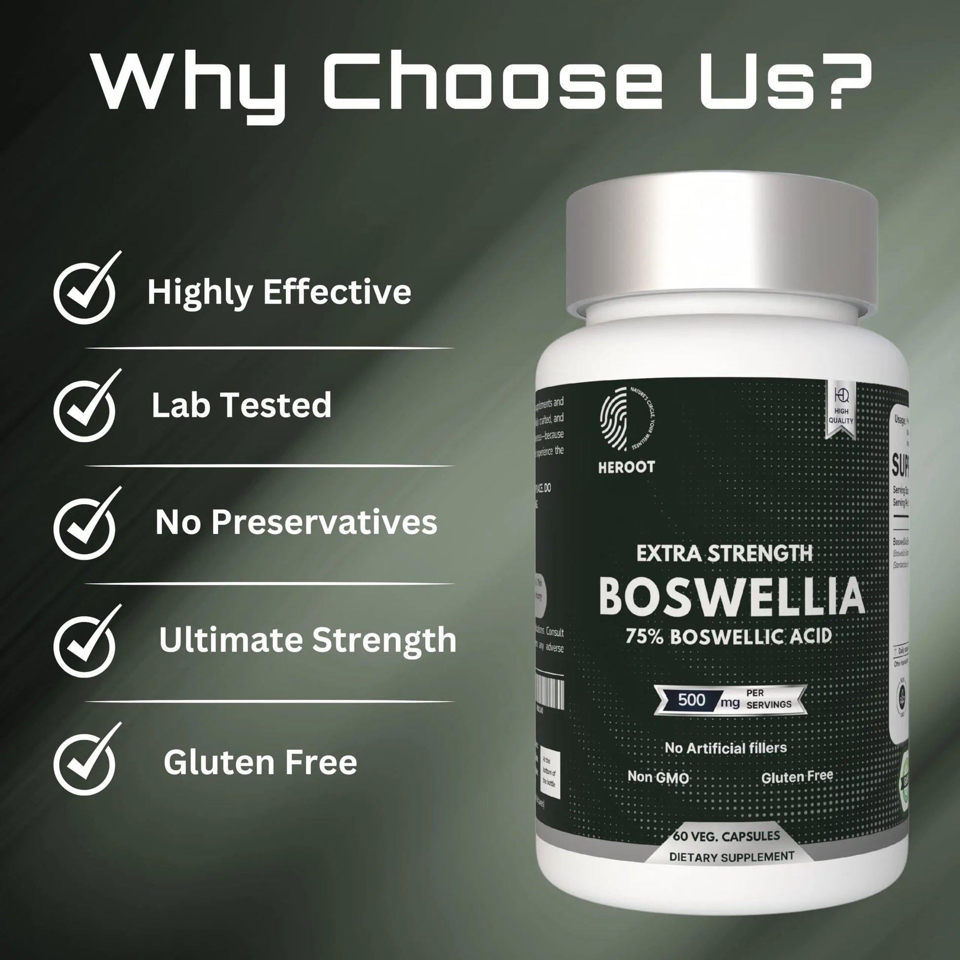 Heroot Boost Joint Mobility with 75% Extra Strength Boswellia Serrata Extract, 120 Capsules Heroot uk supplements