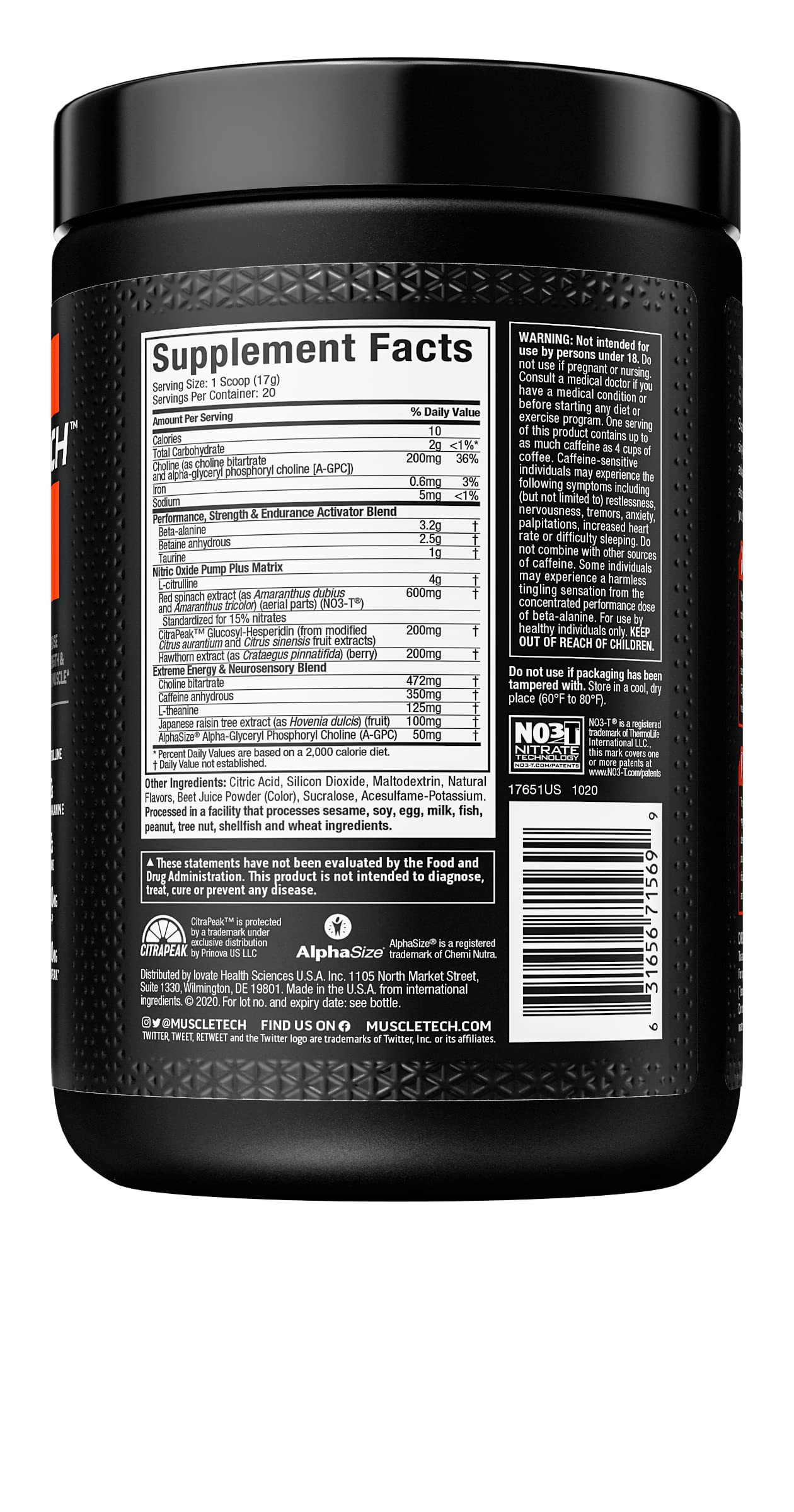 Pre Workout Powder MuscleTech Shatter Pre-Workout PreWorkout Powder MuscleTech uk supplements