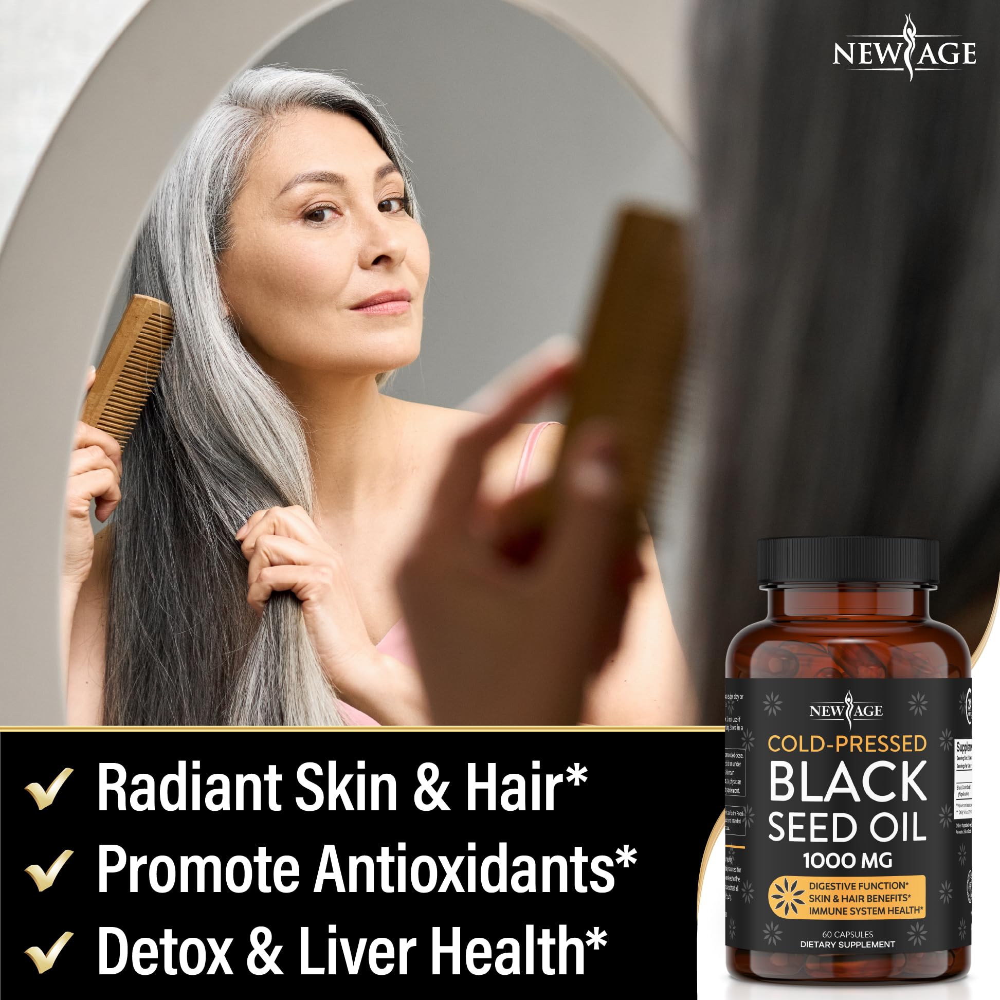 Black Seed Oil Softgel Capsules - Premium Cold-Pressed Nigella Sativa Producing Pure NEW AGE uk supplements