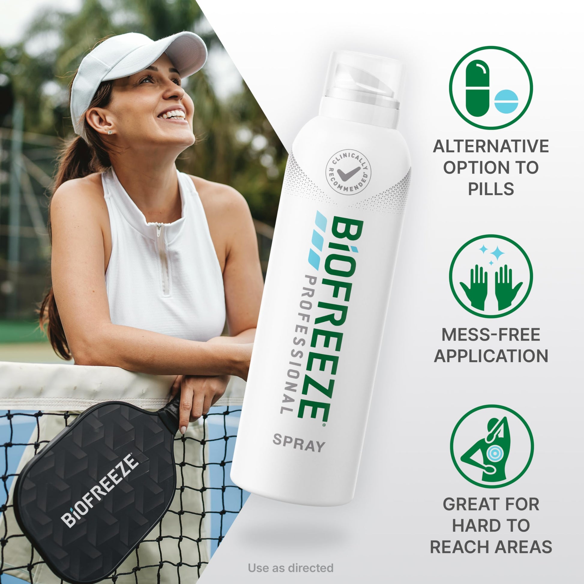Biofreeze Professional Spray Pain Relief for Knee, Neck, Hip, Joint, Shoulder, & Simple Backache, Arthritis Pain Reliever, Sore Muscle Relief, Colorless Menthol Spray 4 Fl Oz (Pack of 2) Biofreeze uk supplements