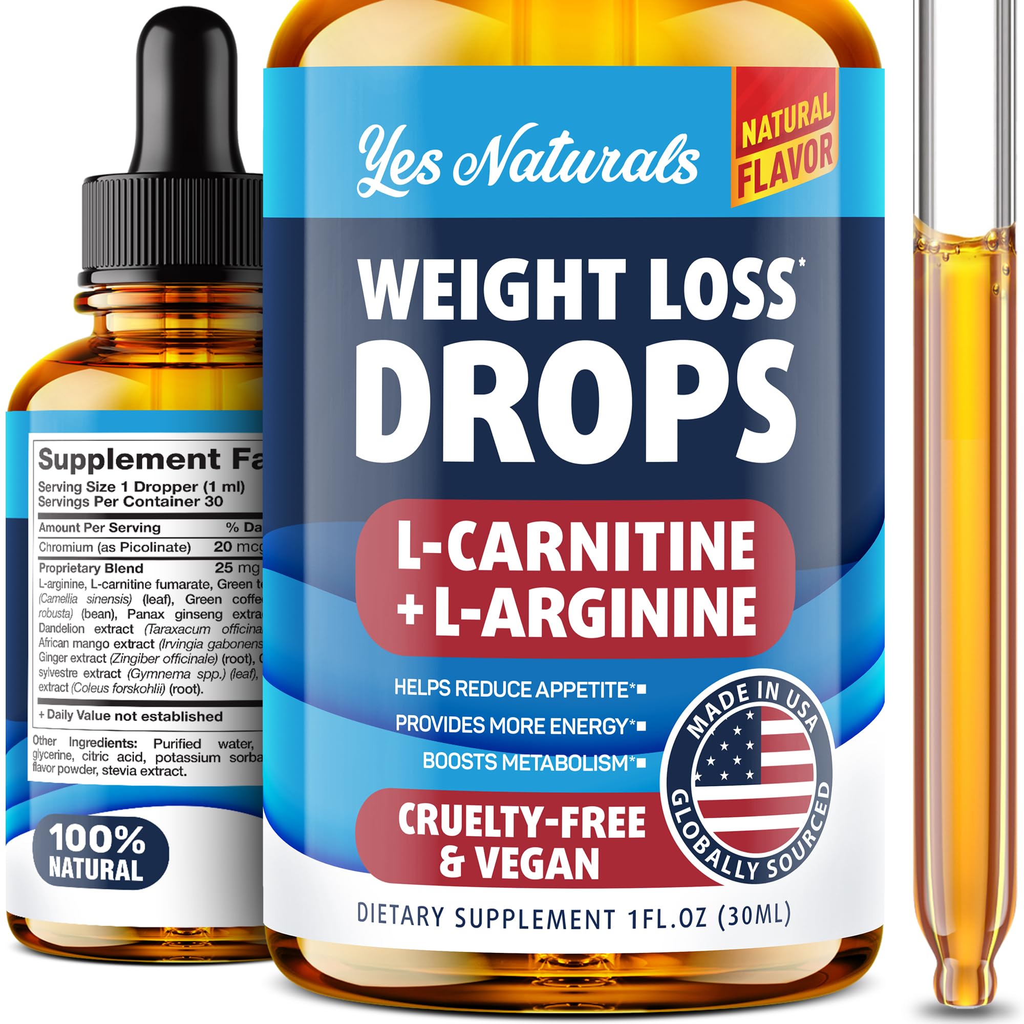 YES NATURALS! Weight Loss Drops - Natural Metabolism Booster & Appetite Suppressant YES NATURALS! uk supplements