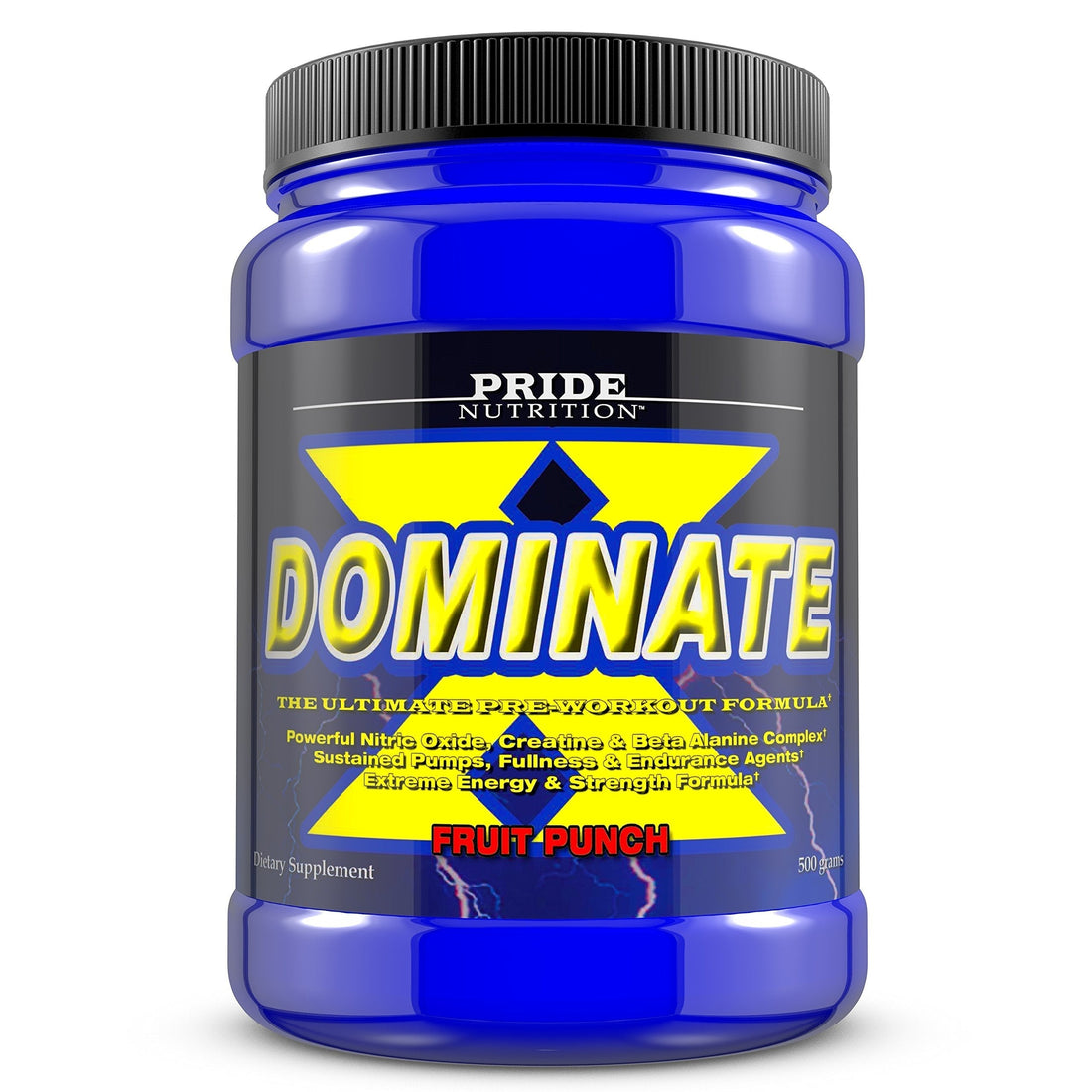 #1 Pre Workout - Dominate X 500g - Best Nitric Oxide & Creatine Pre-Workout Formula Pride Nutrition uk supplements