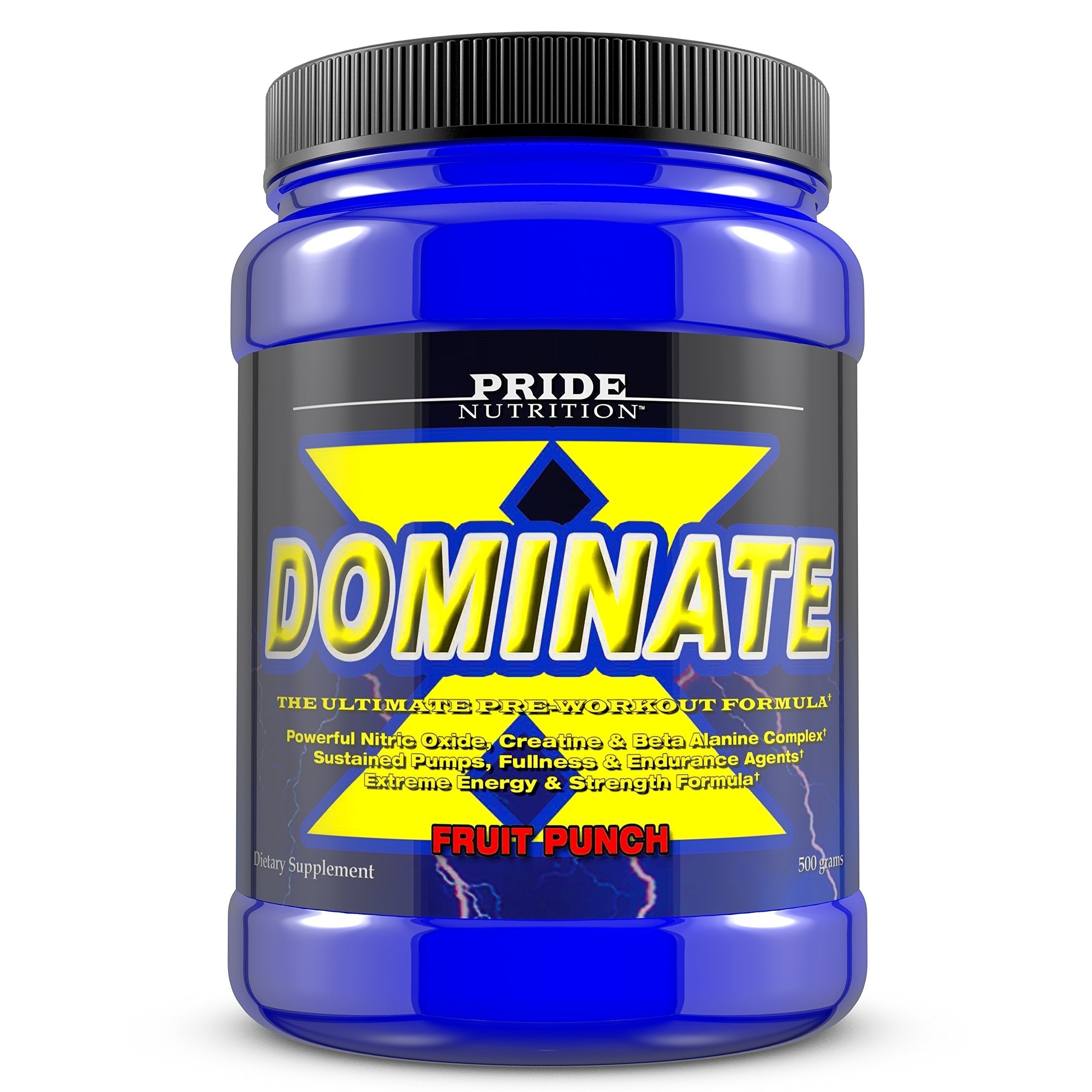 #1 Pre Workout - Dominate X 500g - Best Nitric Oxide & Creatine Pre-Workout Formula Pride Nutrition uk supplements