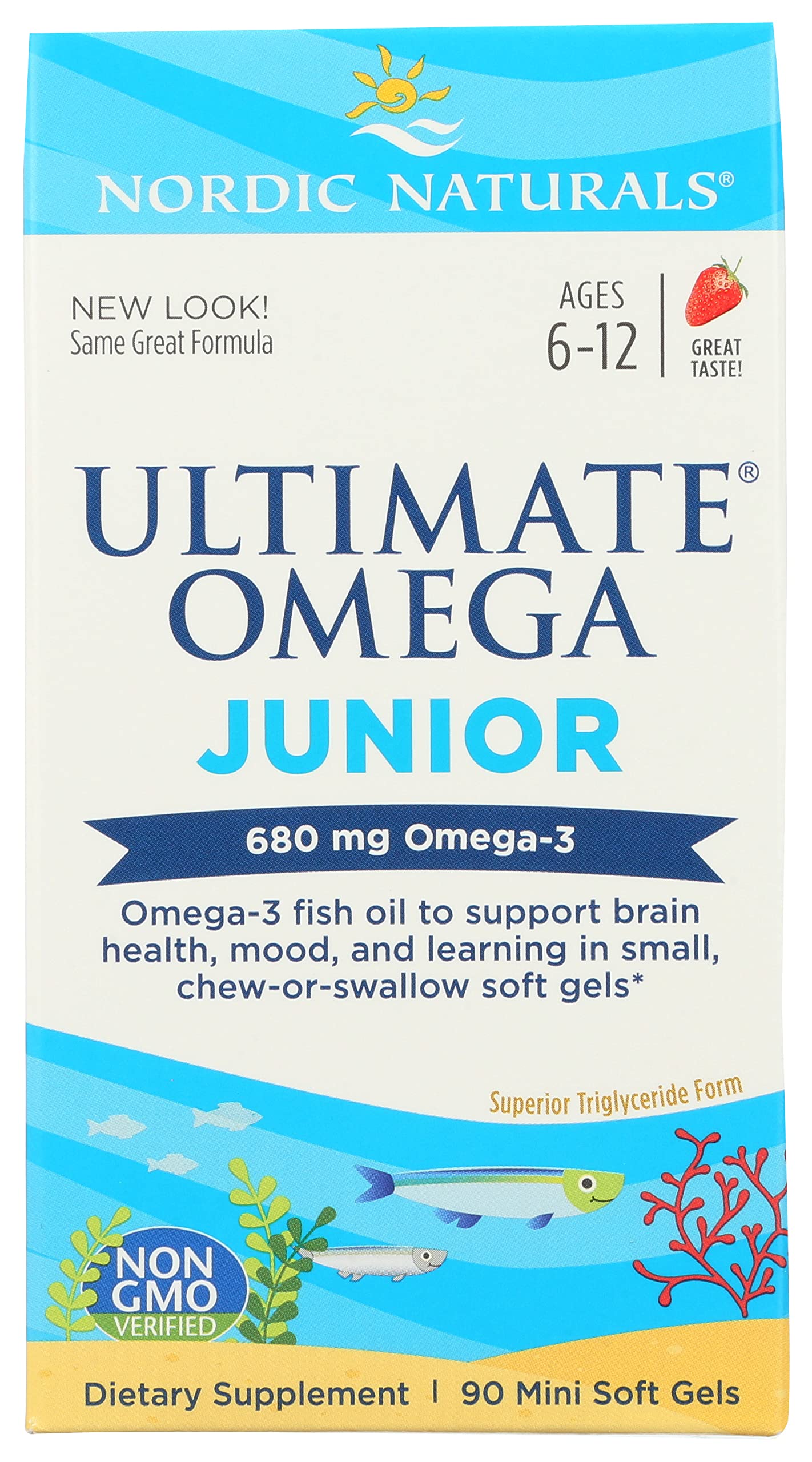 NORDIC NATURALS Junior Ultimate Omega Chewable Softgels, 680 Mg, 90 CT Nordic Naturals uk supplements