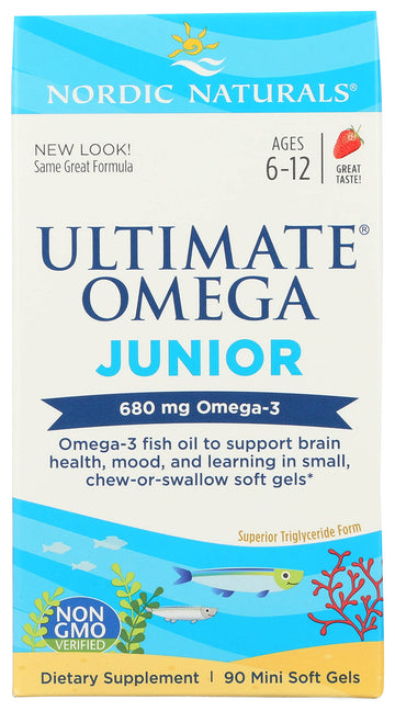 NORDIC NATURALS Junior Ultimate Omega Chewable Softgels, 680 Mg, 90 CT Nordic Naturals uk supplements