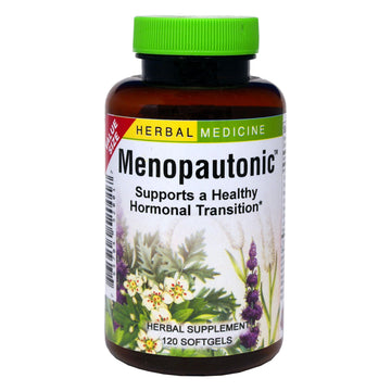 Herbs Etc. Menopautonic Softgels - Essential Supplement for Women - Hormonal Transition Support Supplement - Offers Menopausal Support with Dong Quai & Motherwort - 120 Softgels (120 Servings) Herbs Etc. uk supplements