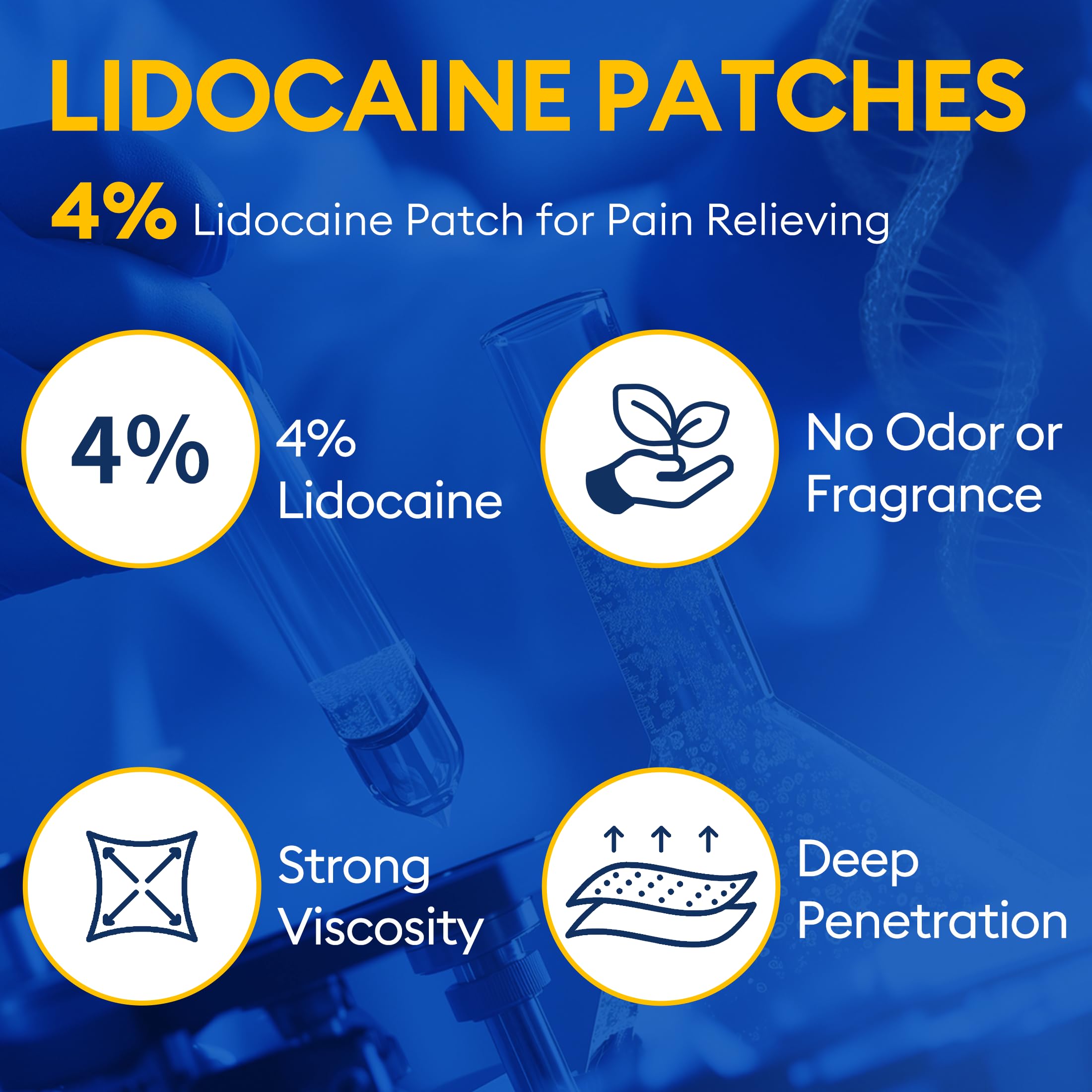 SZLGANG 4% Lidocaine Pain Relief Patches - (Large, 30, Count) Maximum Strength Relief for Back, Neck, Shoulder, Joint & Muscle Pain, 3.9”x 5.5”-03O SZLGANG uk supplements