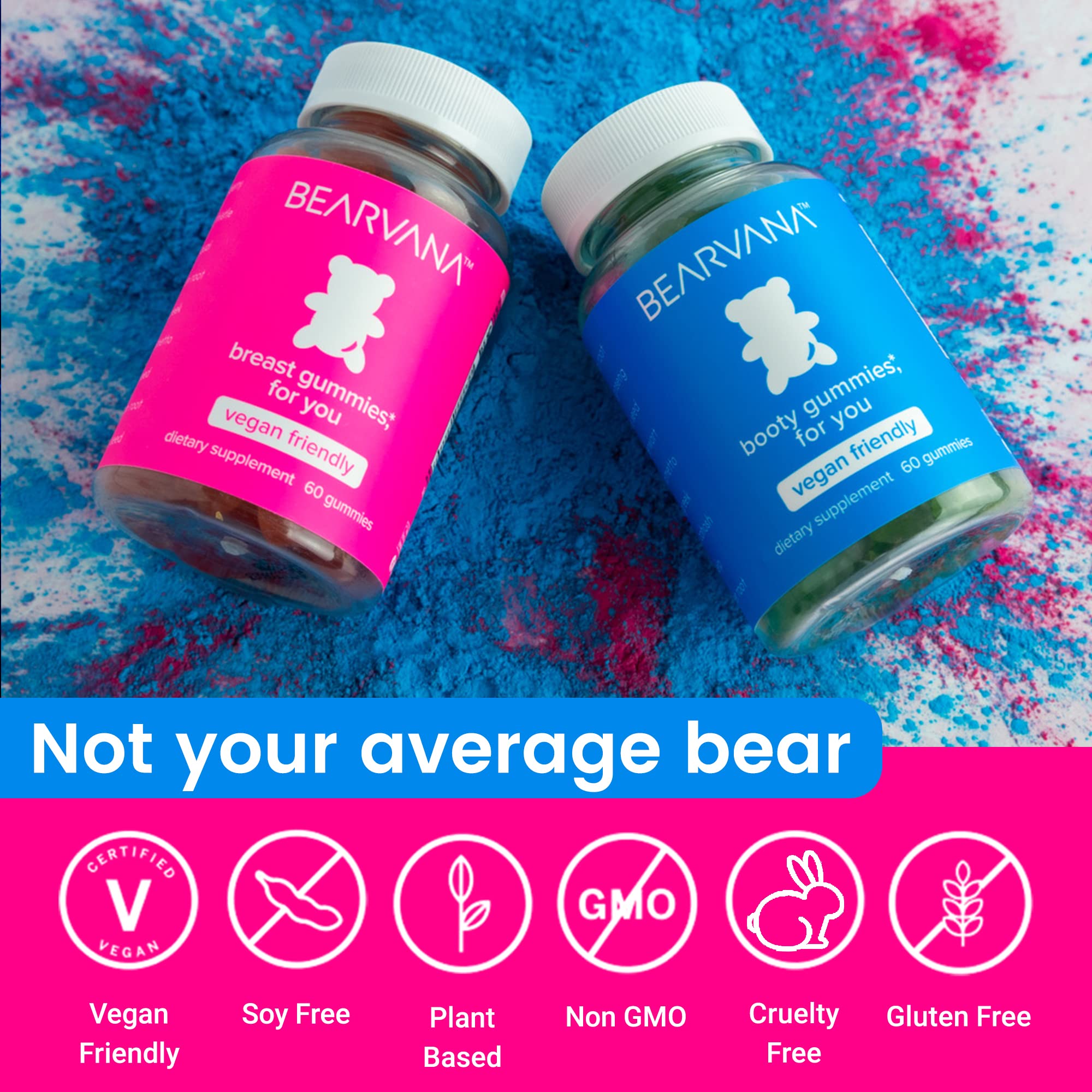 BEARVANA Gummies Combo Pack - Chest and Bum Gummies - Workout Aid - Women’s BEARVANA uk supplements