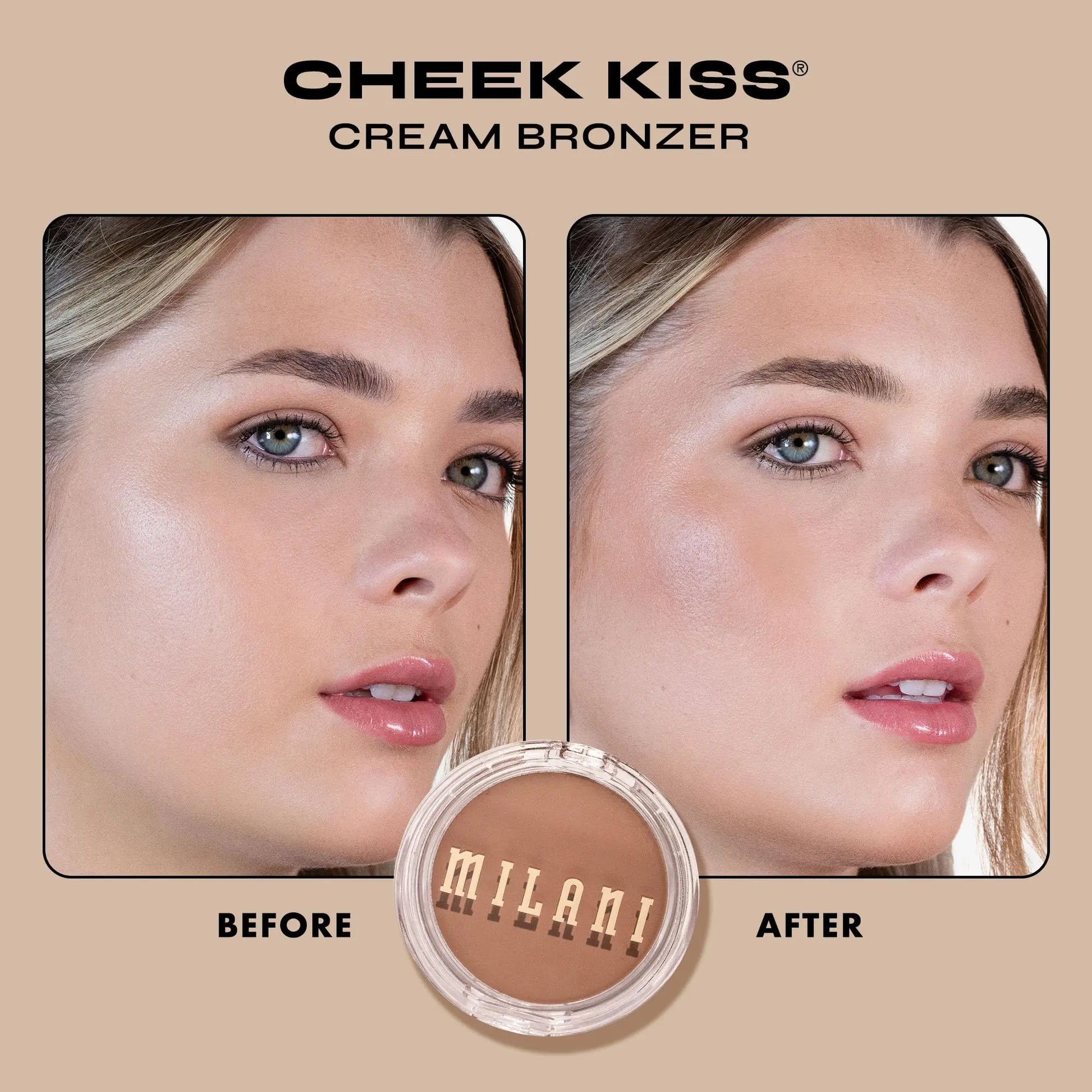 Milani Cheek Kiss Cream Bronzer, 110 - Hey Honey, Vegan & Cruelty-Free, Made in Korea, Lightweight Glow, Soft Matte Finish Milani uk supplements