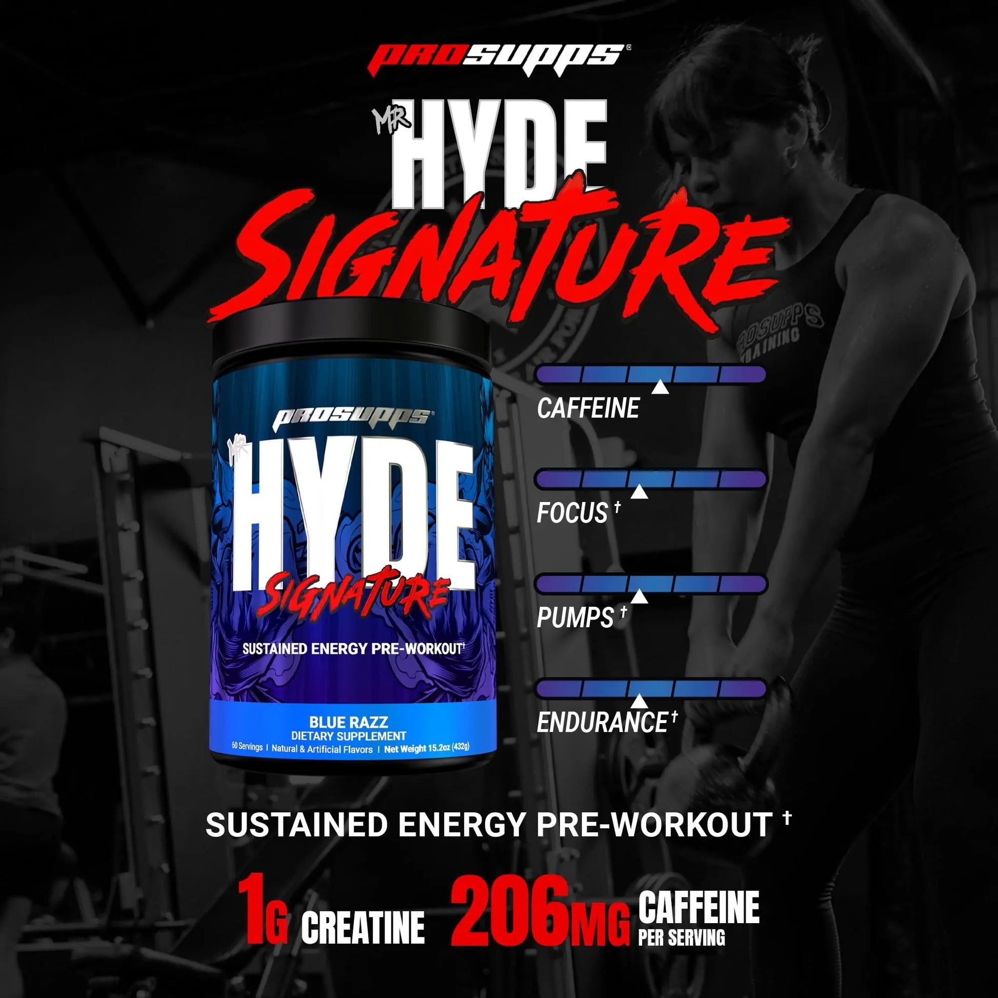ProSupps Mr. Hyde Signature Pre Workout Powder with Creatine, Beta Alanine & Caffeine - Performance, Energy & Endurance - Clean Fitness & Gym Supplements ProSupps uk supplements