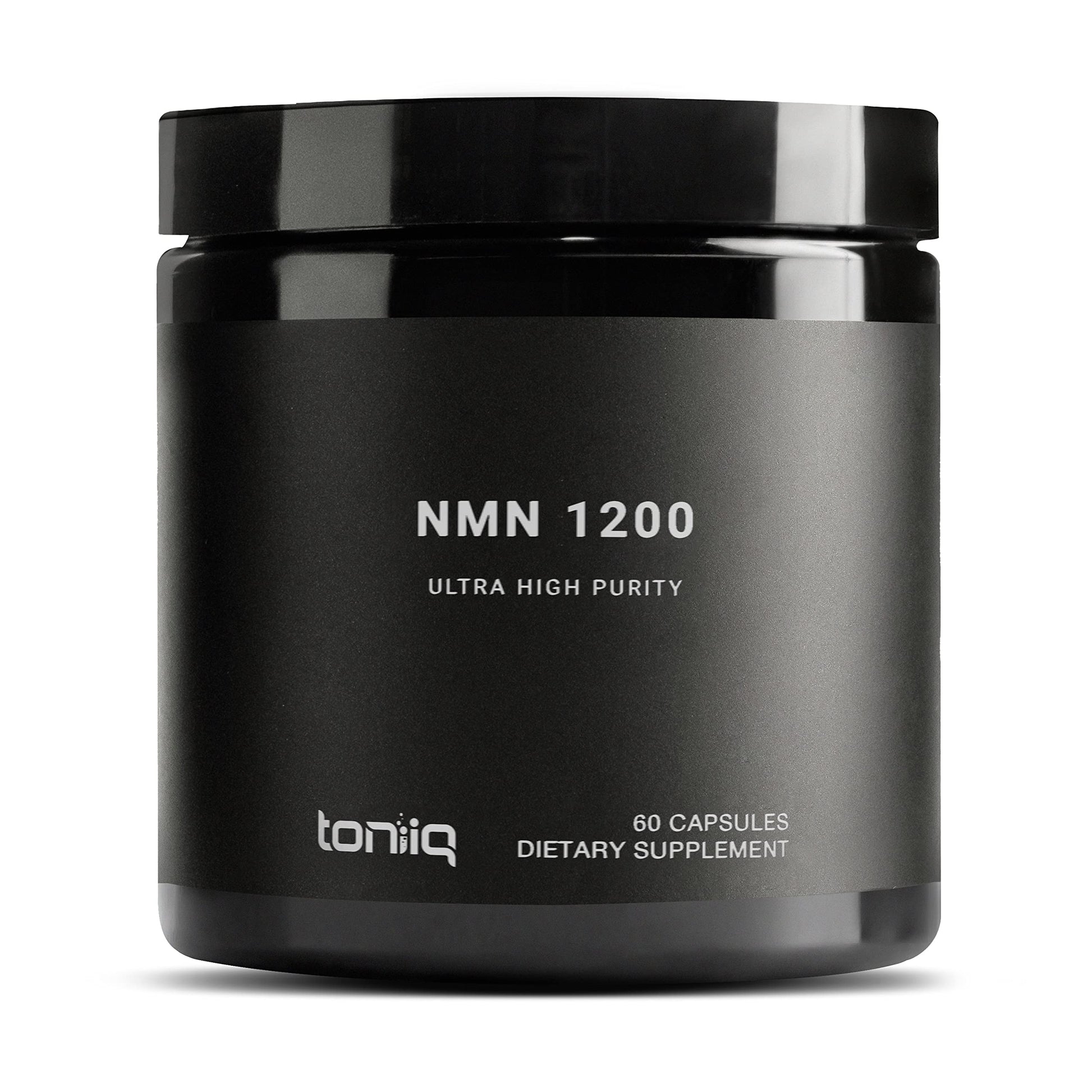 Toniiq NMN Supplement 1200mg - Third Party Tested Stabilized Capsules - 98% Highly Purified for NAD + - 60 Capsules Nicotinamide Mononucleotide Booster Supplement Toniiq uk supplements