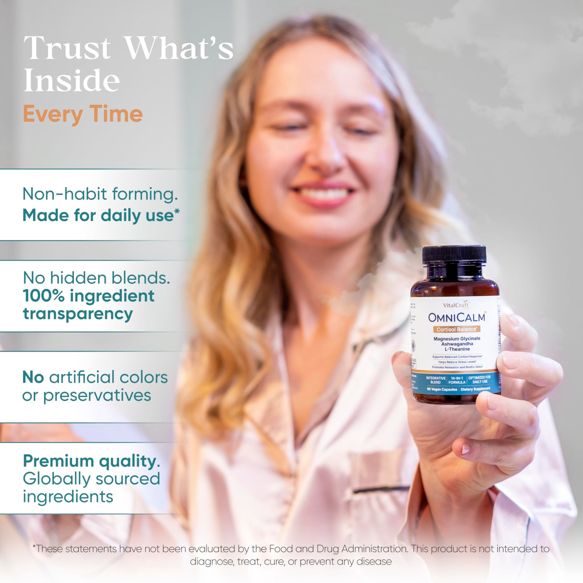 VITALCRAFT LABS OmniCalm Cortisol Supplements for Women & Men | Stress Relief & Sleep Support with Magnesium & Ashwagandha, L Theanine | 14-in-1 Cortisol Reducer, Manager, Detox – USA VITALCRAFT LABS uk supplements