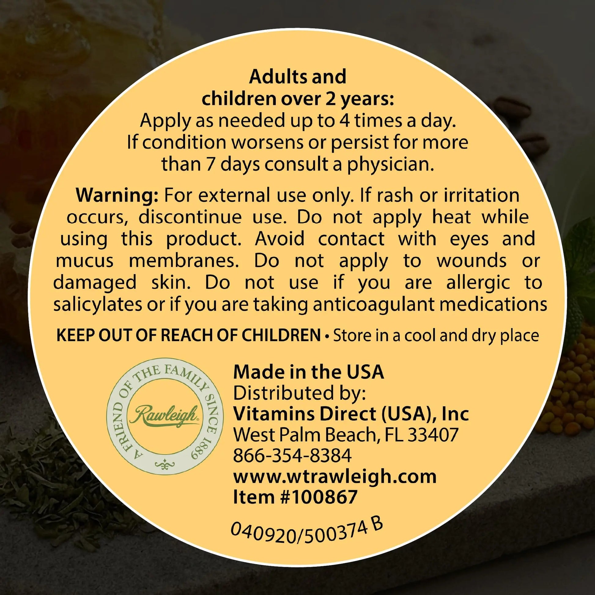 Rawleigh Bee Secret Soothing Balm: 0.85 oz - Pack of 1 Rawleigh uk supplements