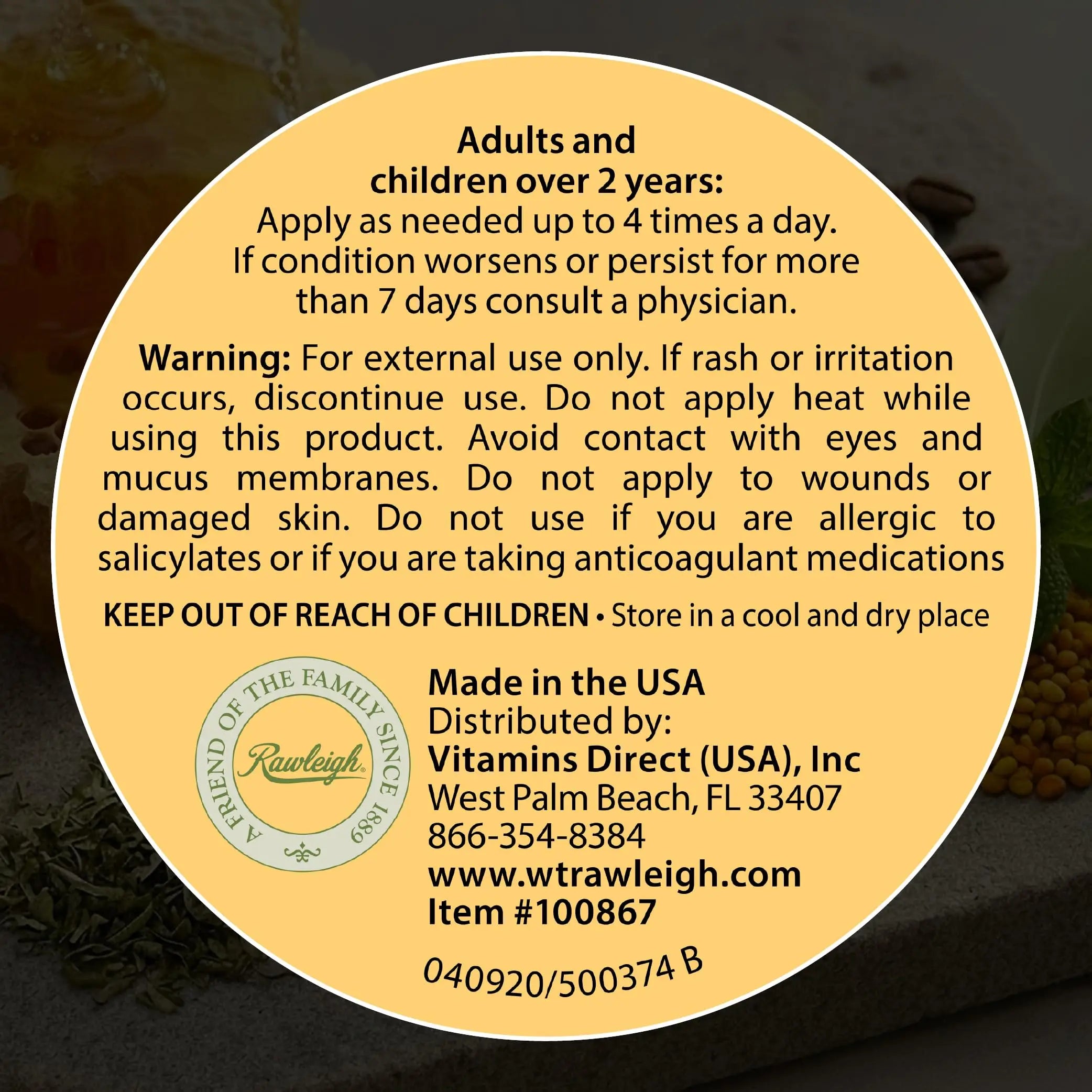 Rawleigh Bee Secret Soothing Balm: 0.85 oz - Pack of 1 Rawleigh uk supplements
