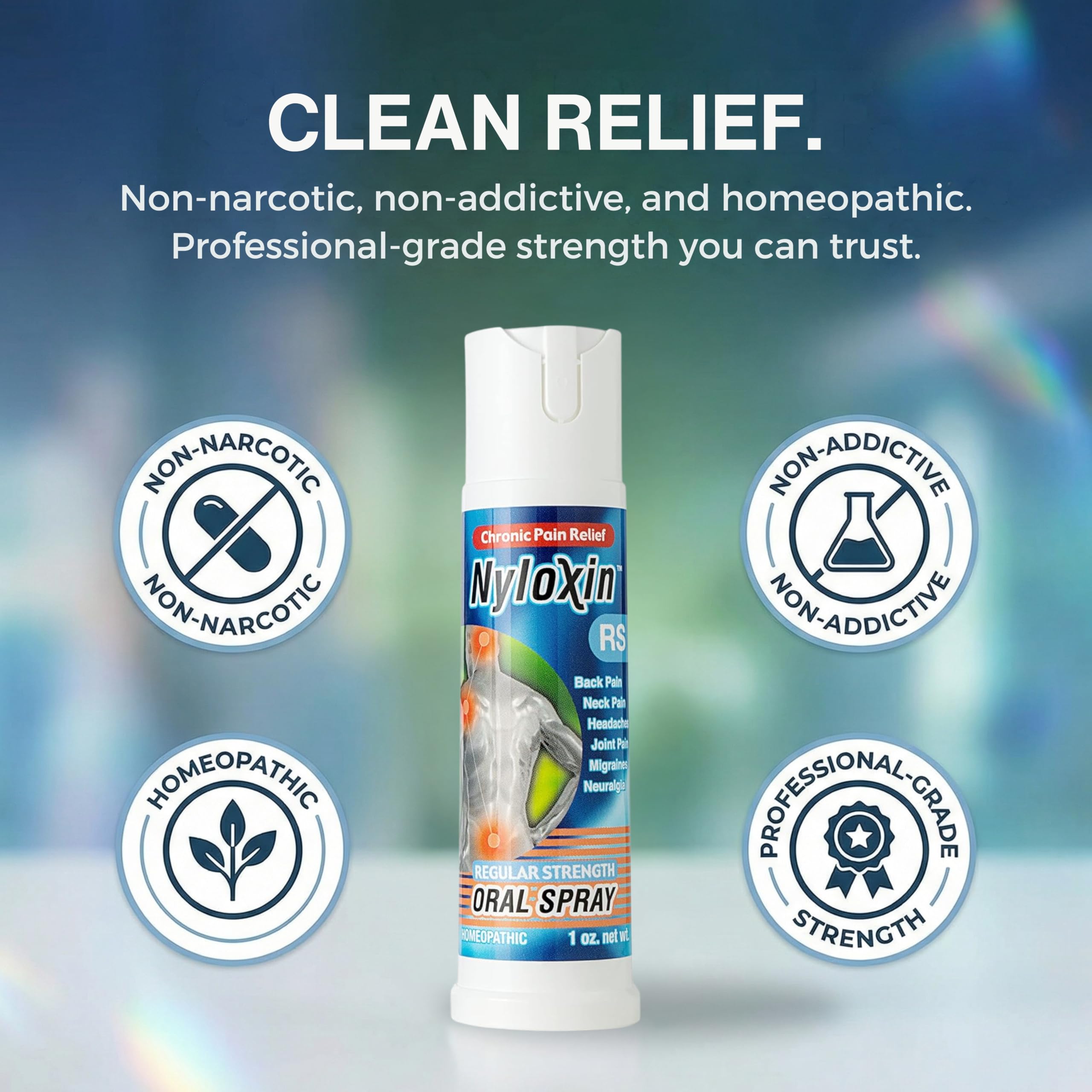 Nyloxin Oral Spray Arthritis Pain Relief, Professional Grade Pain Reliever for Back, Nerve, Knee, Foot, Muscle and Joint Pain Relief and Neuropathy Support (1 oz) (Orange Flavor) Nyloxin uk supplements