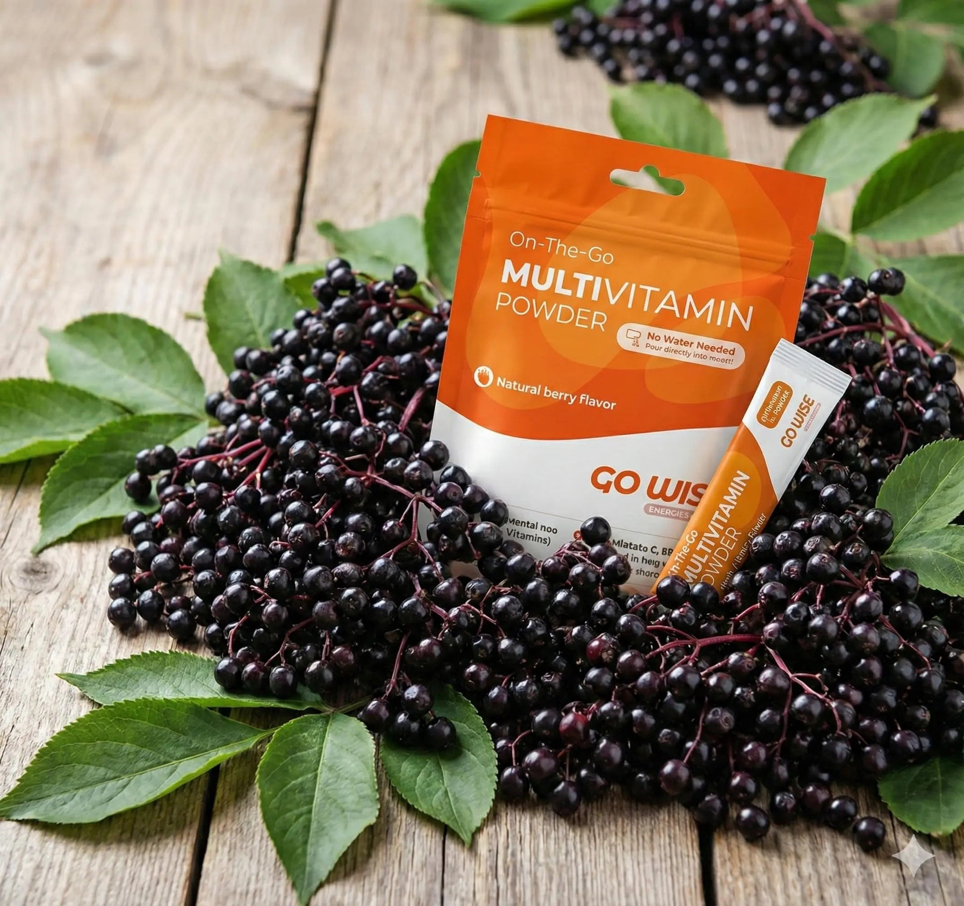 Go Wise On The Go Multivitamin Powder, 14 Vegan Daily Vitamin Packets for Men & Women, Natural Berry Flavor Go Wise uk supplements