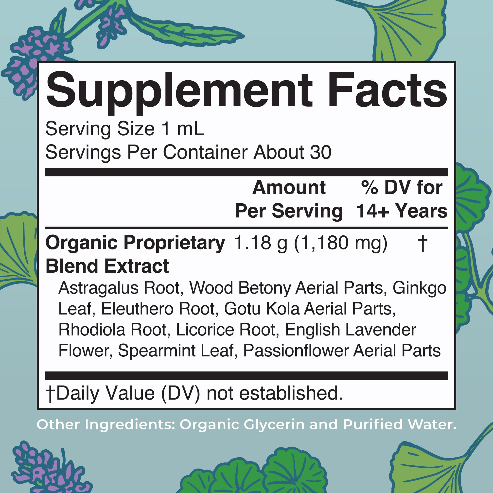 MaryRuth Organics - USDA Organic Brain Nootropic Supplement for Adults with Ginkgo Biloba & Astragalus | Focus & Adrenal Support | Brain & Memory Drops | Vegan | Non-GMO | Gluten Free | 30 Servings MARYRUTH'S uk supplements