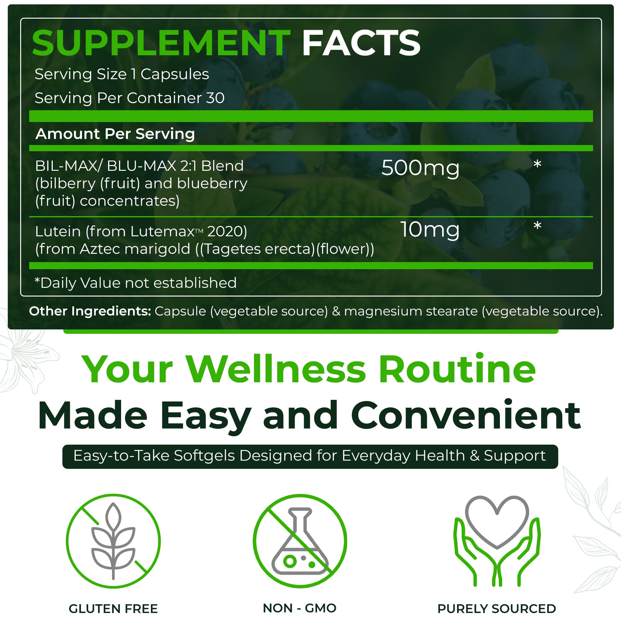 Natural Nutra Ultimate Eye Health Supplement - Bilberry & Blueberry Extract Blend for Day and Night Vision Support, Promotes Color Perception & Eye Clarity - Non-GMO, Vegan - 30 Capsules (Pack of 3) Natural Nutra uk supplements