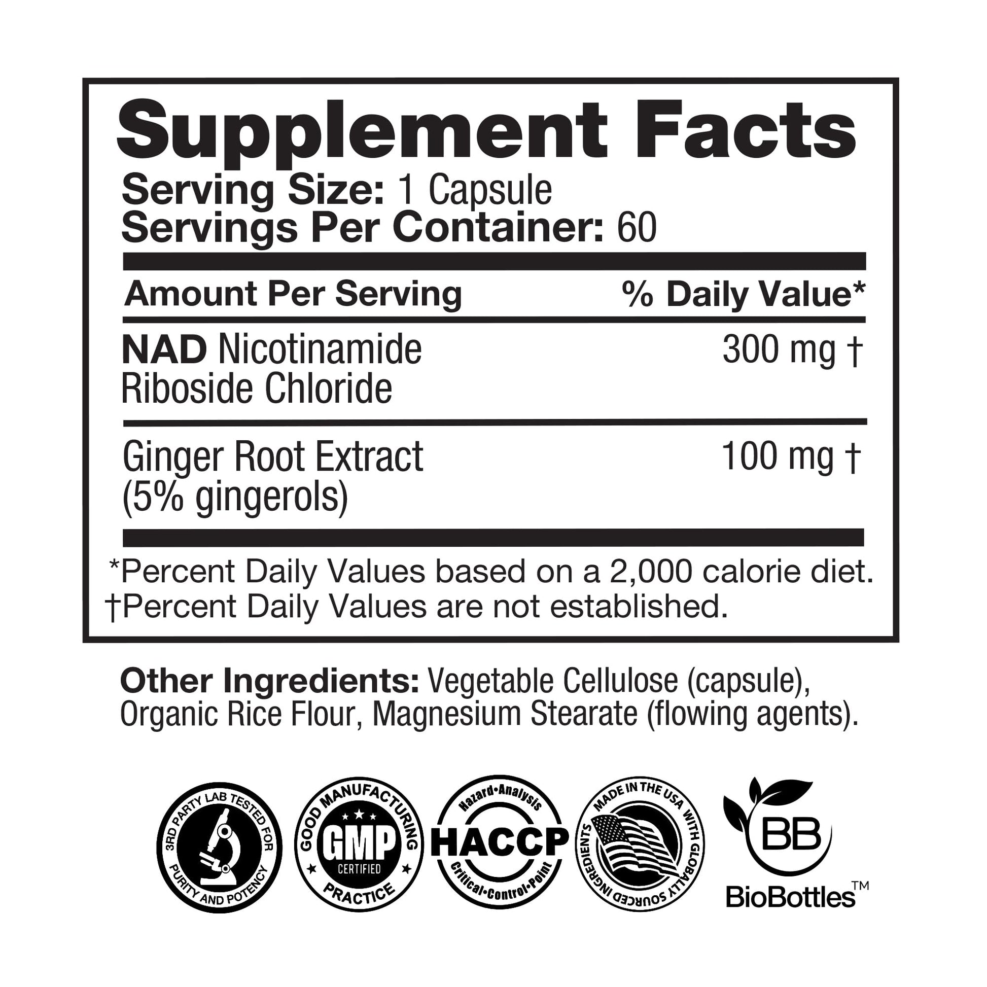 Feelgood Company NAD+ Supplement - Anti-Aging & Cellular Energy Support - Supports Energy, Cognitive Function & Cellular Health - 60 Capsules - NAD+ Precursor FeelGood Superfoods uk supplements