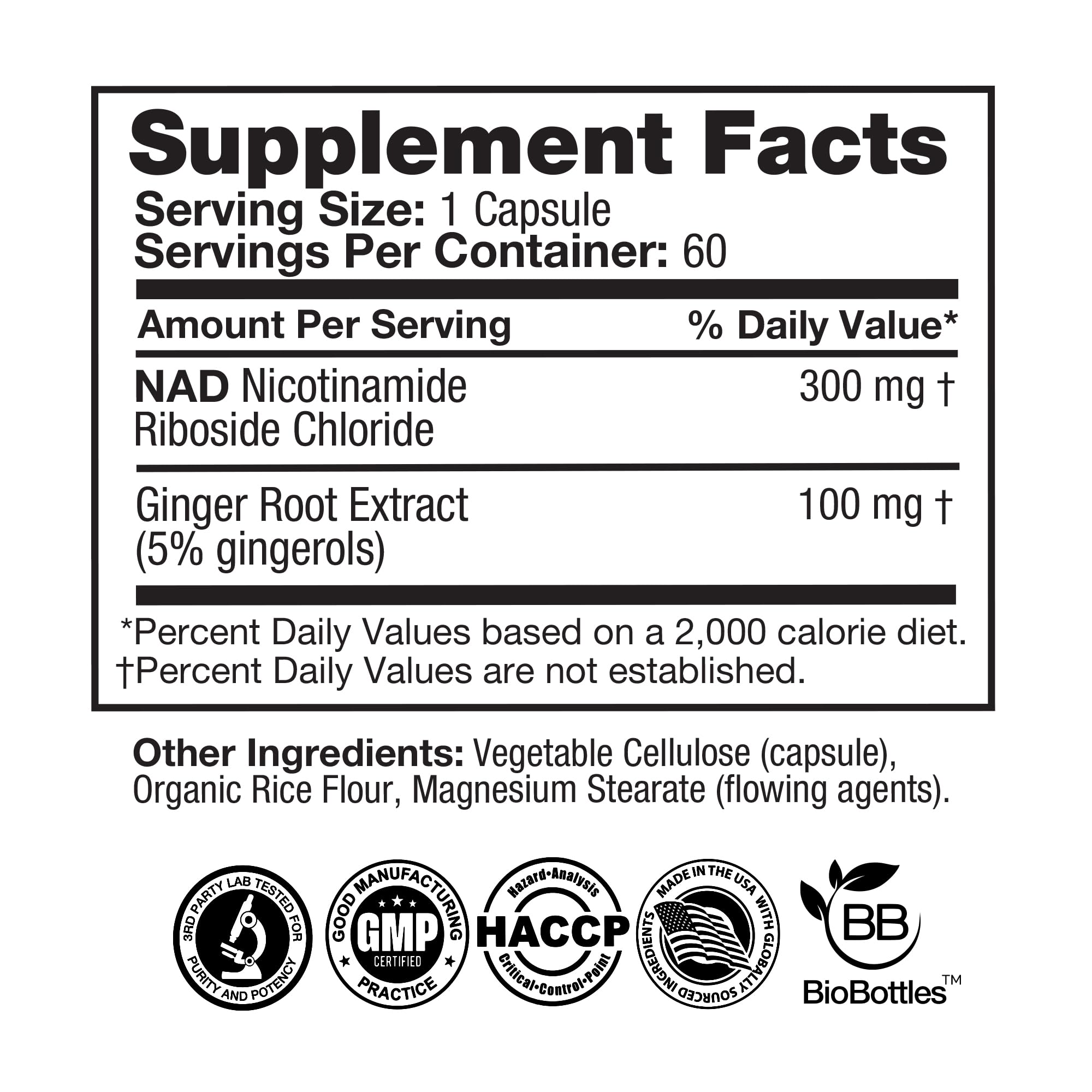 Feelgood Company NAD+ Supplement - Anti-Aging & Cellular Energy Support - Supports Energy, Cognitive Function & Cellular Health - 60 Capsules - NAD+ Precursor FeelGood Superfoods uk supplements