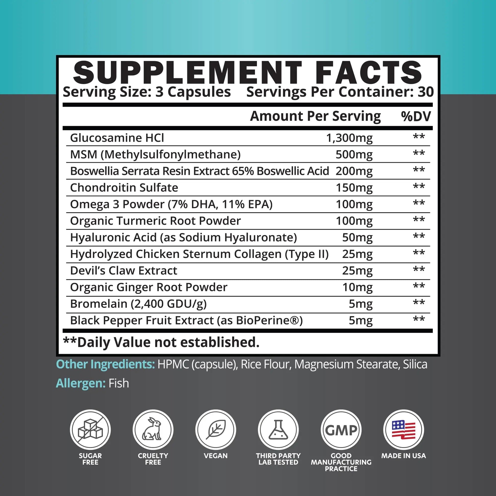 ETAFOR Joint Support Supplement - Joint Health Supplement with Glucosamine, Boswellia Serrata, Turmeric and Black Pepper Extract ETAFOR uk supplements
