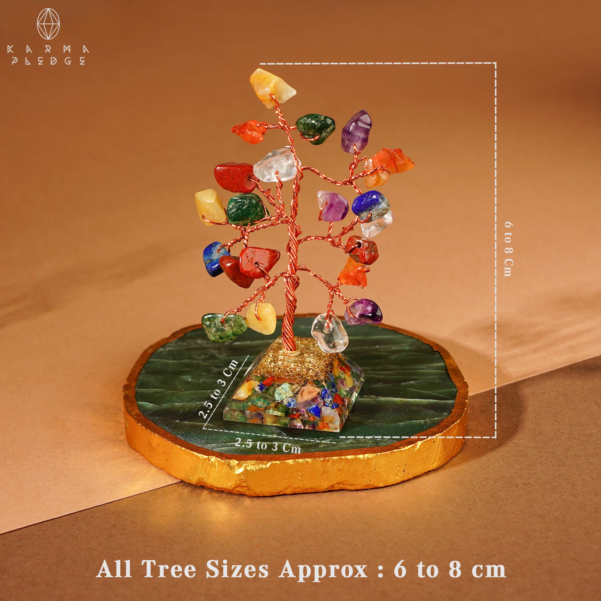 Crystal Tree Tree of Life 7 Chakra Healing Crystals & Stones for Positive Energy, Good Luck Gifts KARMAPLEDGE uk supplements