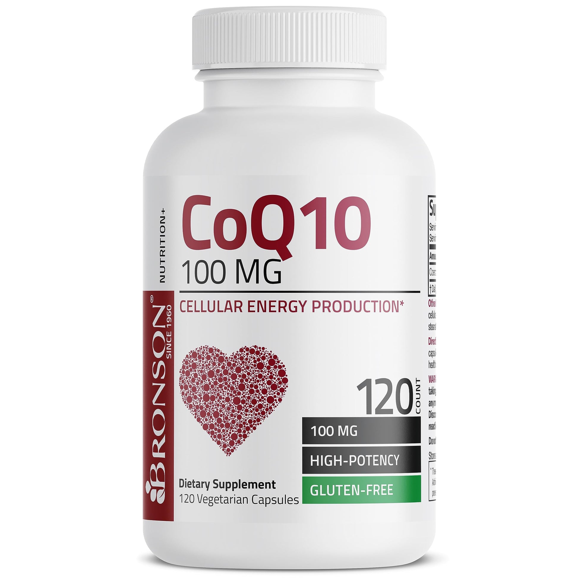 Bronson CoQ10 100 MG High Potency Cellular Energy Production, 120 Vegetarian Capsules Bronson uk supplements