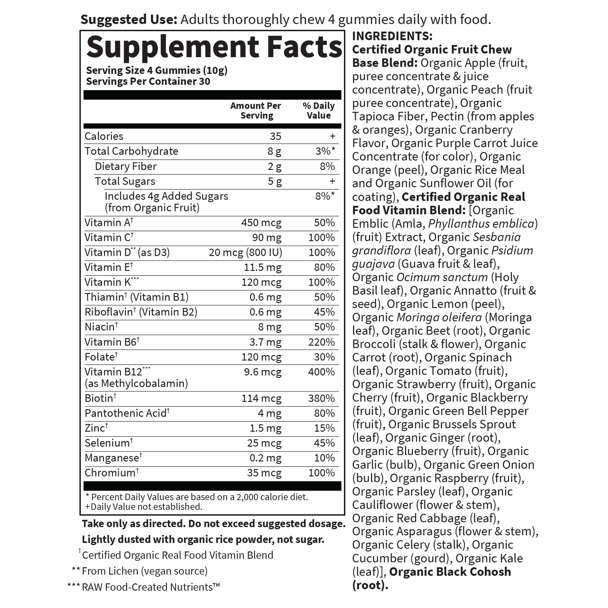 Garden of Life Organics Women 40+ Gummy Vitamins - Berry - Certified Organic, Non-GMO, Vegan, Kosher Complete Multi - Methyl B12, C & D3 Garden of Life uk supplements