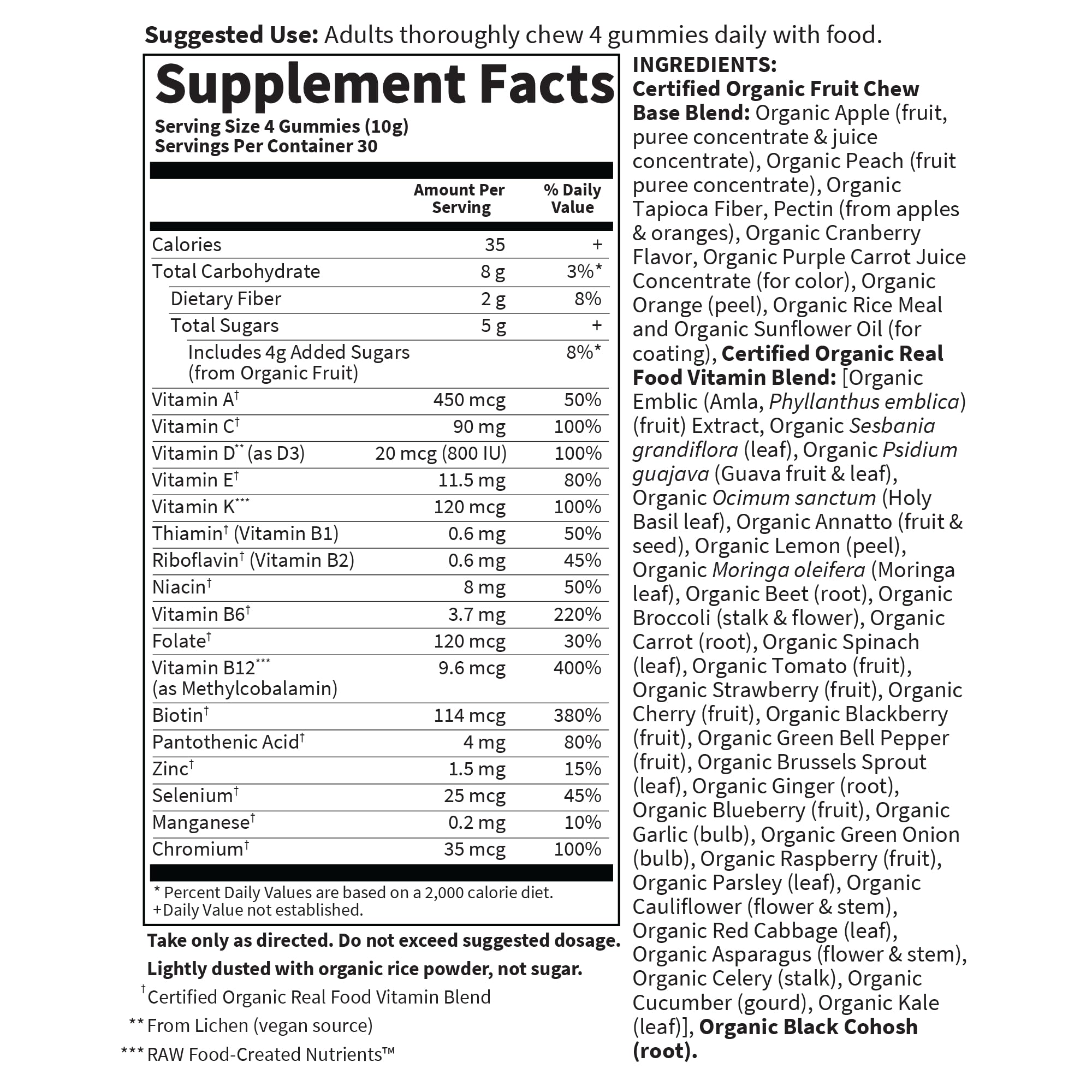Garden of Life Organics Women 40+ Gummy Vitamins - Berry - Certified Organic, Non-GMO, Vegan, Kosher Complete Multi - Methyl B12, C & D3 Garden of Life uk supplements