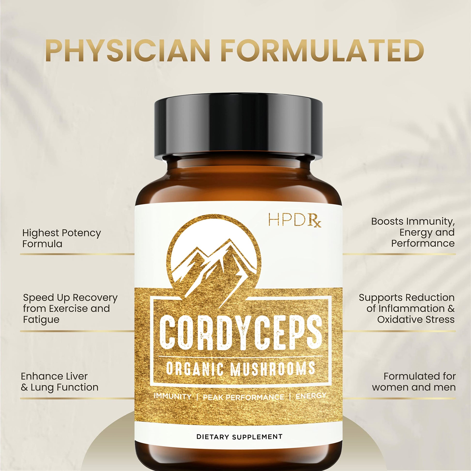 HPD Rx Premium Organic Cordyceps Mushroom Extract Performance Supplement HPD Rx uk supplements
