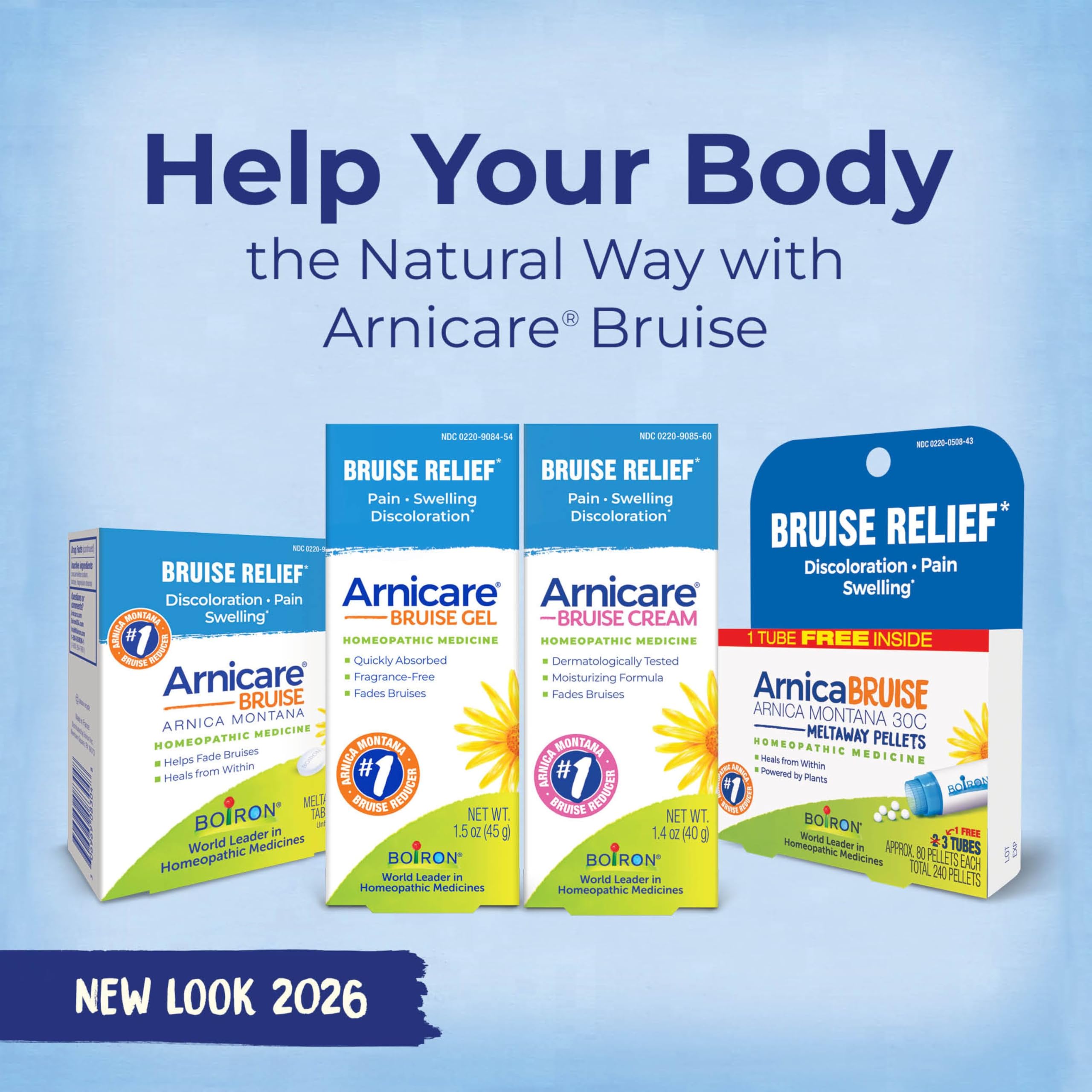 Boiron Arnicare Bruise Cream for Pain Relief from Bruising and Swelling or Discoloration from Injury - 1.4 oz Boiron uk supplements