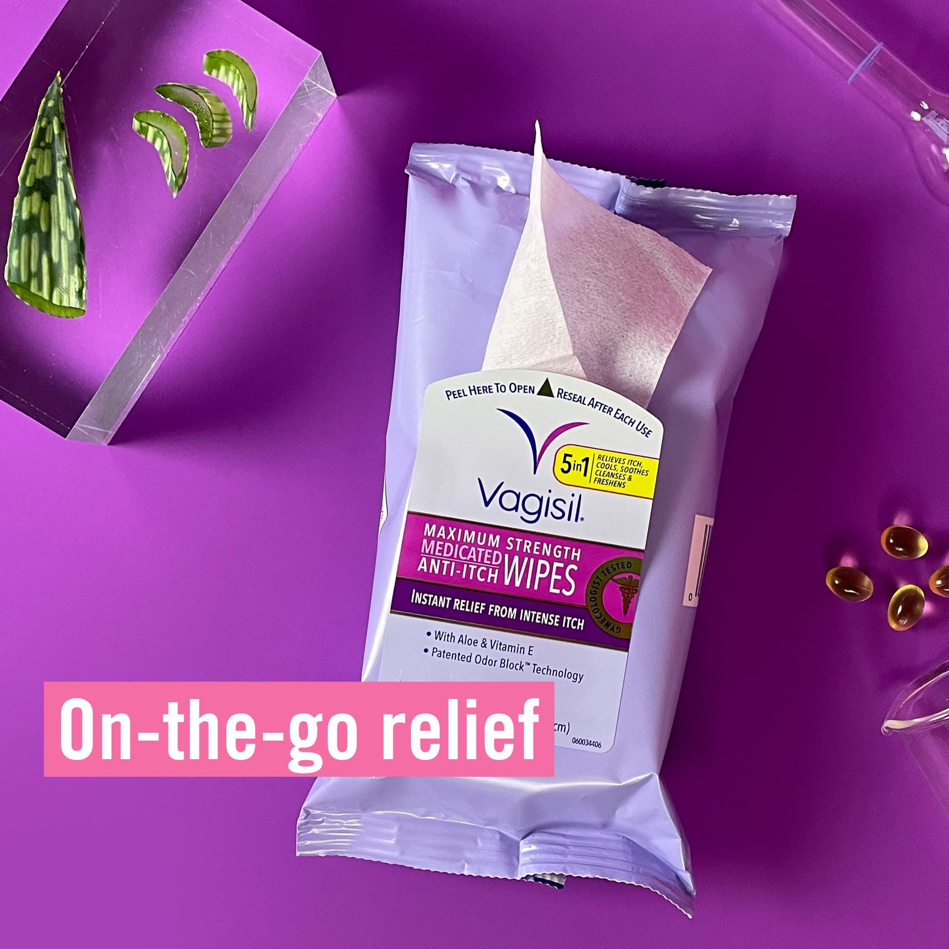 Vagisil Wipes, Anti-Itch Medicated Feminine Vaginal Wipes, Maximum Strength, Instant Relief, 20 Wipes Vagisil uk supplements