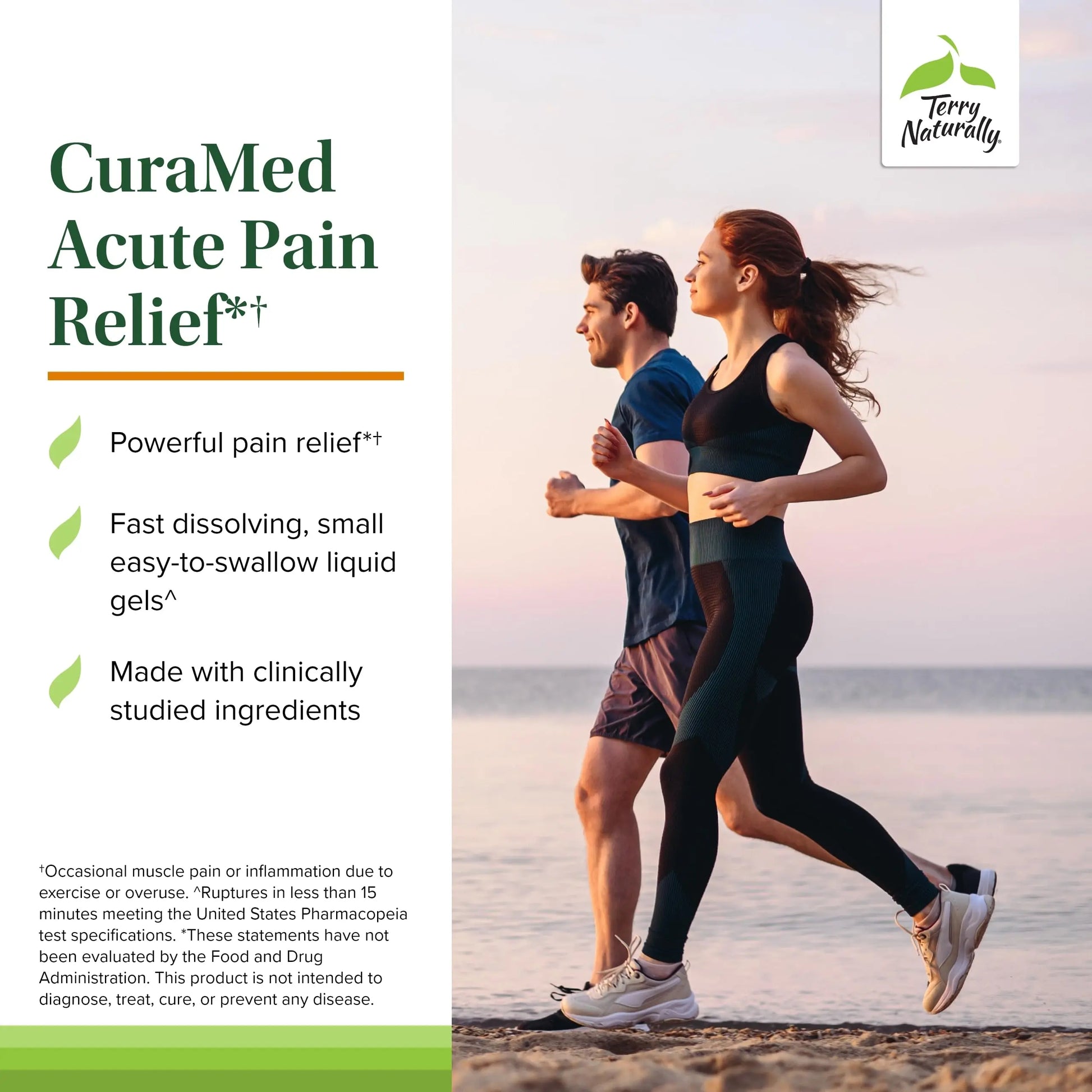 Terry Naturally CuraMed Acute Pain Relief - Supplement with BCM-95 Curcumin & BOS-10 Boswellia - Black Sesame Seed Oil to Support Relief of Occasional Discomfort - 60 Liquid Gels Terry Naturally uk supplements